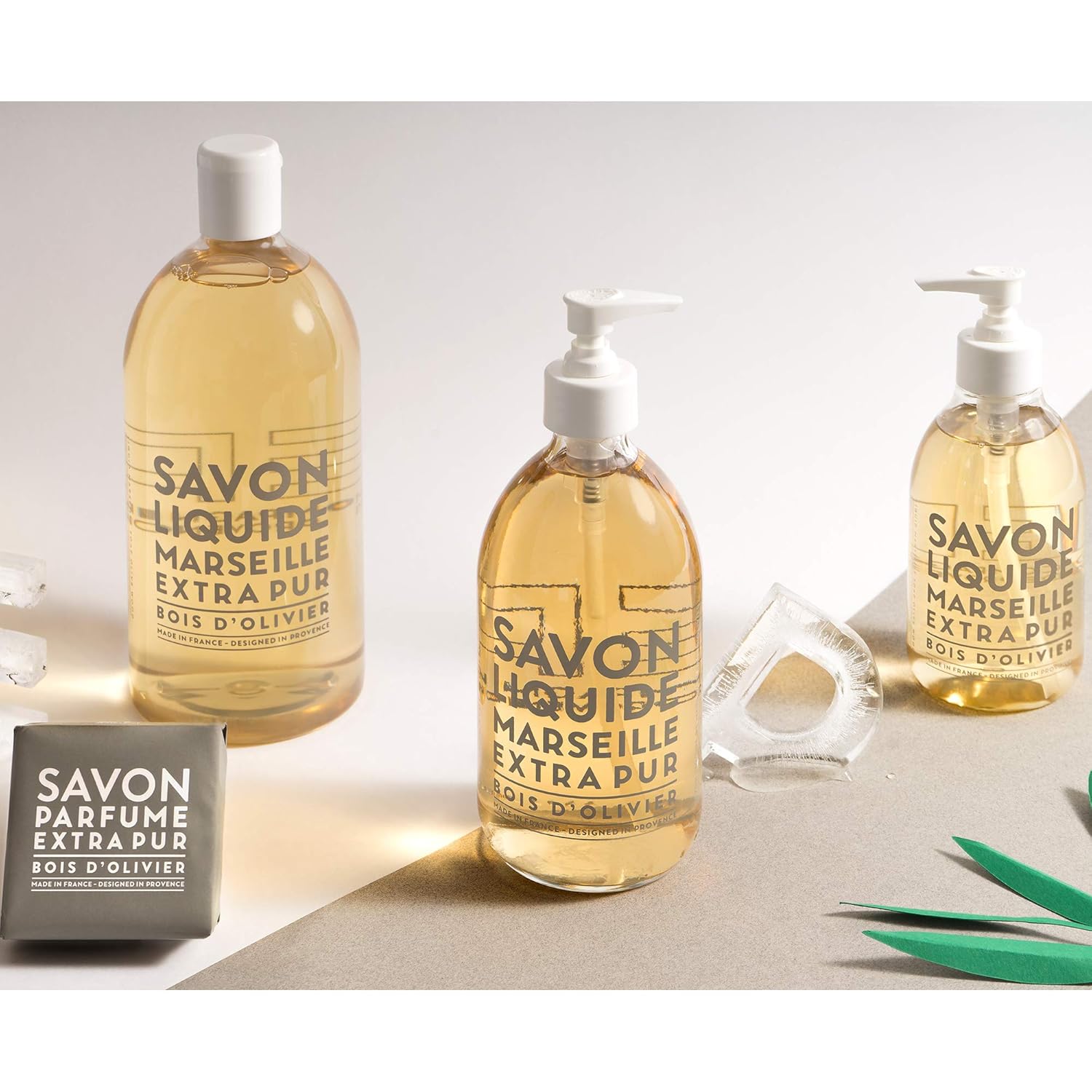 Compagnie de Provence Savon de Marseille Extra Pure Liquid Soap - Olive Wood - 16.7 Fl Oz Glass Pump Bottle - Image 2