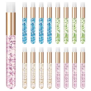 Kirecoo 17 PCS Lash Shampoo Brushes - Glitter Crystal Lash Makeup for Eyelash Extensions, Cleansing, Nose Pore Deep Cleaning Brush, Eyelash Wash and Bath for Extensions