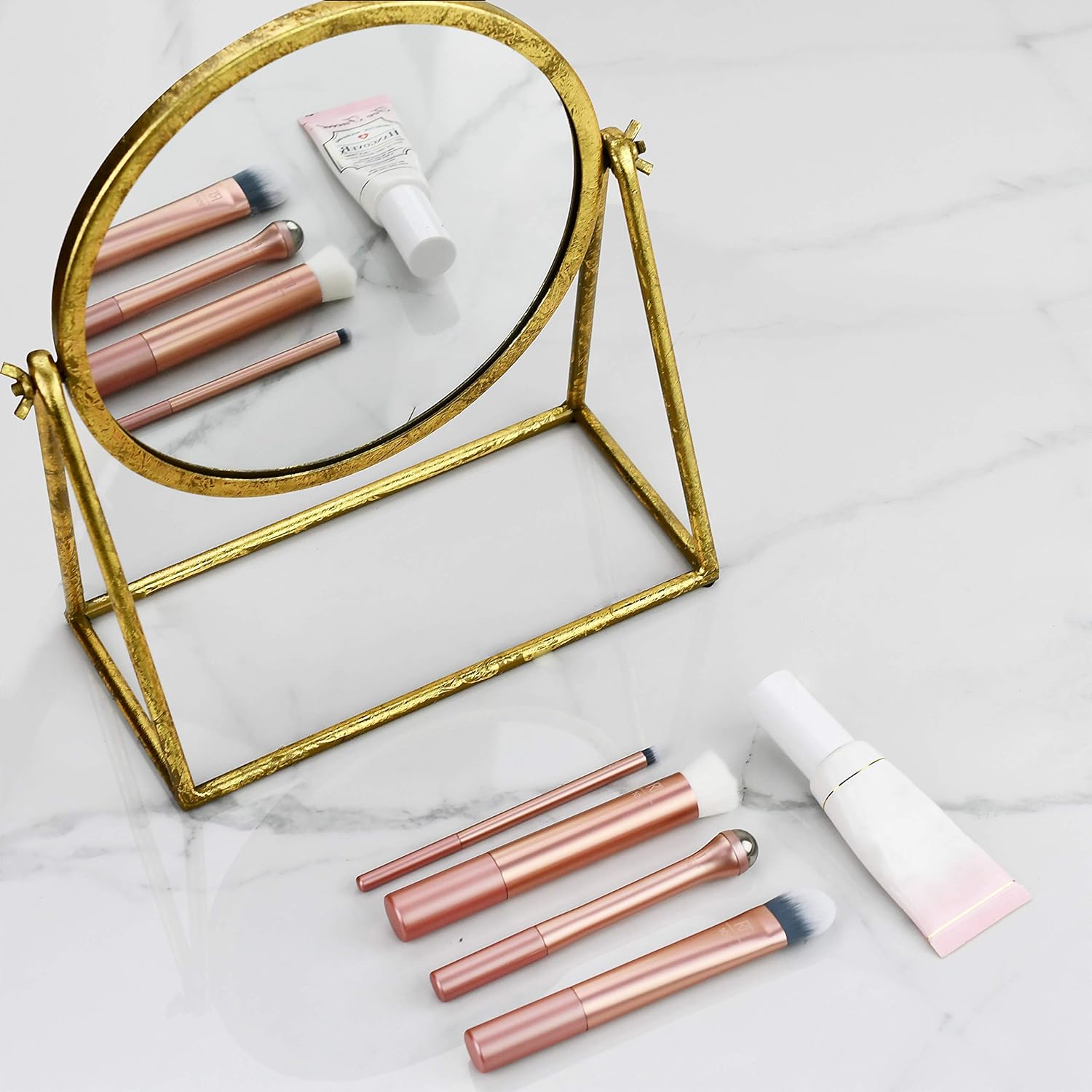 Real Techniques Prep and Prime Makeup Brush Set, Ideal for Exfoliating & Applying Primers, Moisturizers, & Serums, Skincare Tools, Synthetic Bristles, Cruelty-Free & Vegan, 4 Piece Set - Image 6