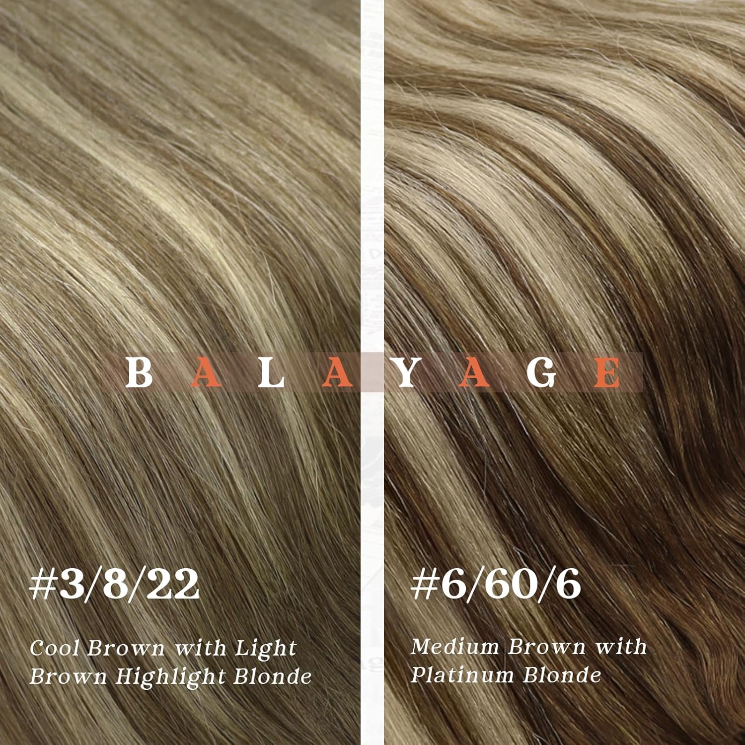 Sunny Hair 18inch Medium Brown to Platinum Blonde Balayage U Tip Human Hair Extensions 50g - Image 9