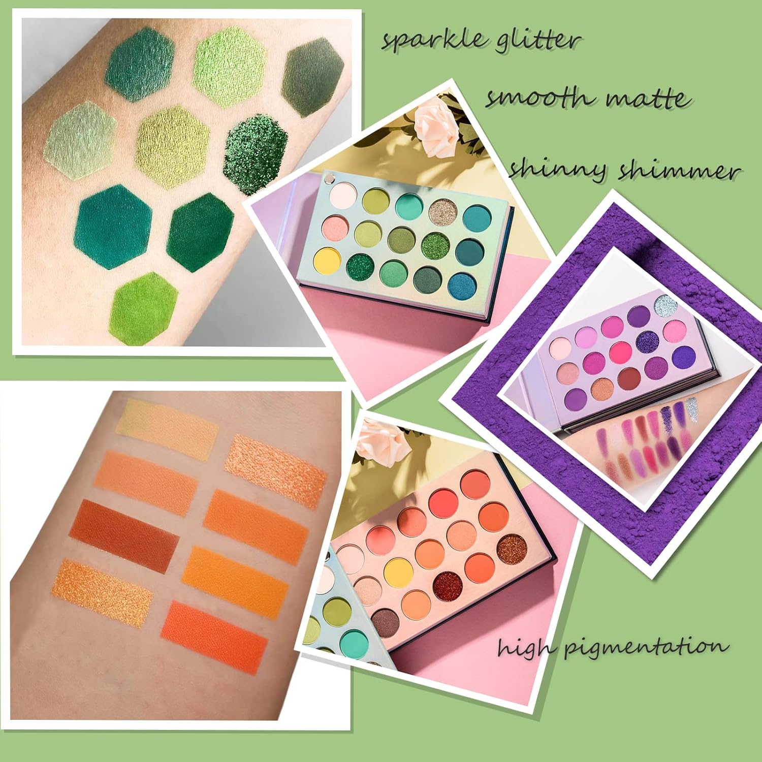 MYUANGO Color Board Eyeshadow Palette - Highly Pigmented 60 Shades Matte Shimmer Glitter Vegan Makeup Palette for Beginners - Waterproof, Blendable, Long-Lasting - Cruelty-Free - Image 3