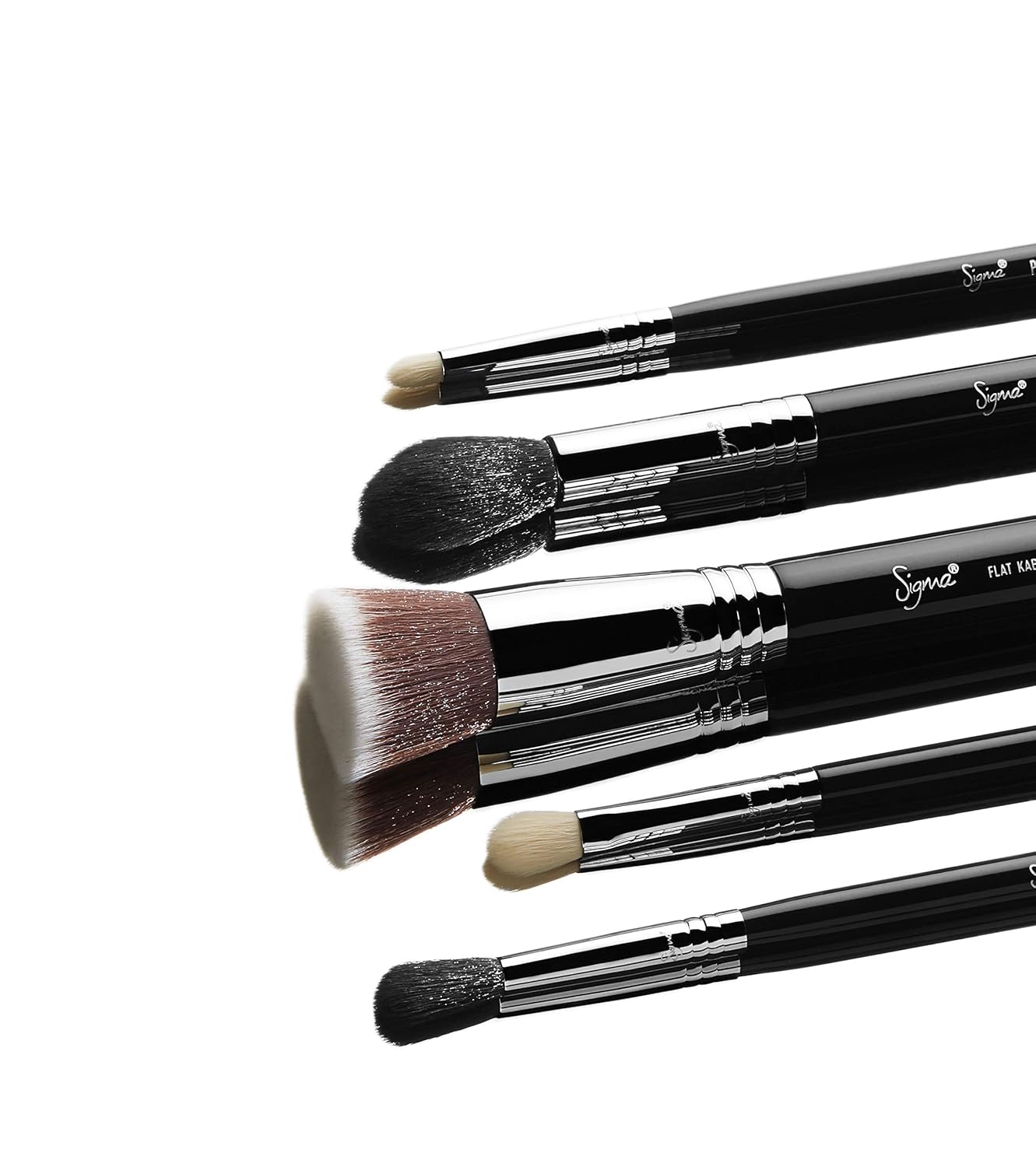 SIGMA Beauty Most Wanted Makeup Brush Set – Set of 5 Favorite Makeup Brushes for Foundation, Highlighter, Eyeshadow, Pencil Liner, and Blending (5 pcs) - Image 2