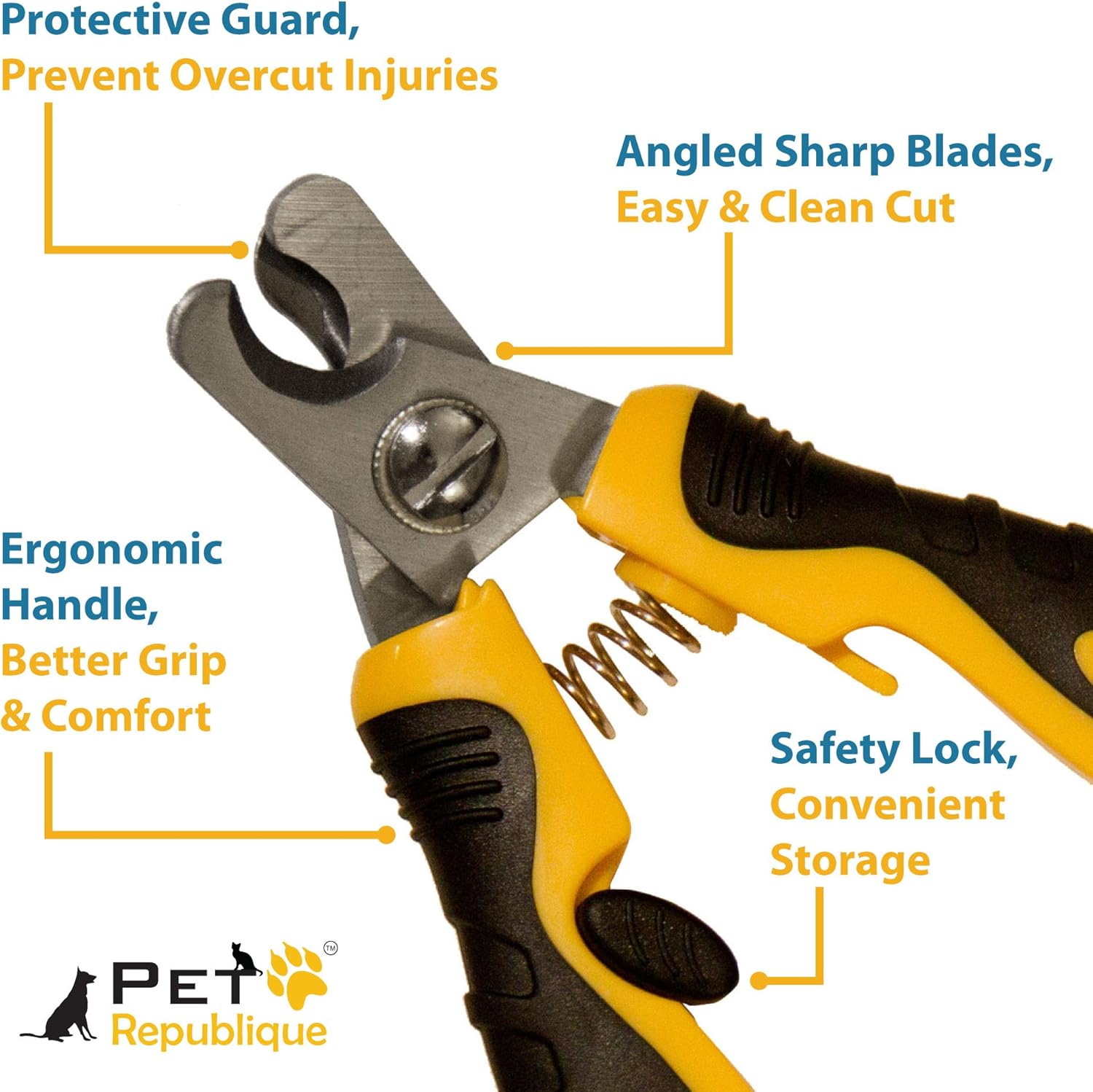 Pet Republique Dog Nail Clippers - Puppy, Large Bird Claws Nails Trimmer Tool – Sharp and Durable Angled Blades with Protective Guard - Size Large with Filer - Image 2