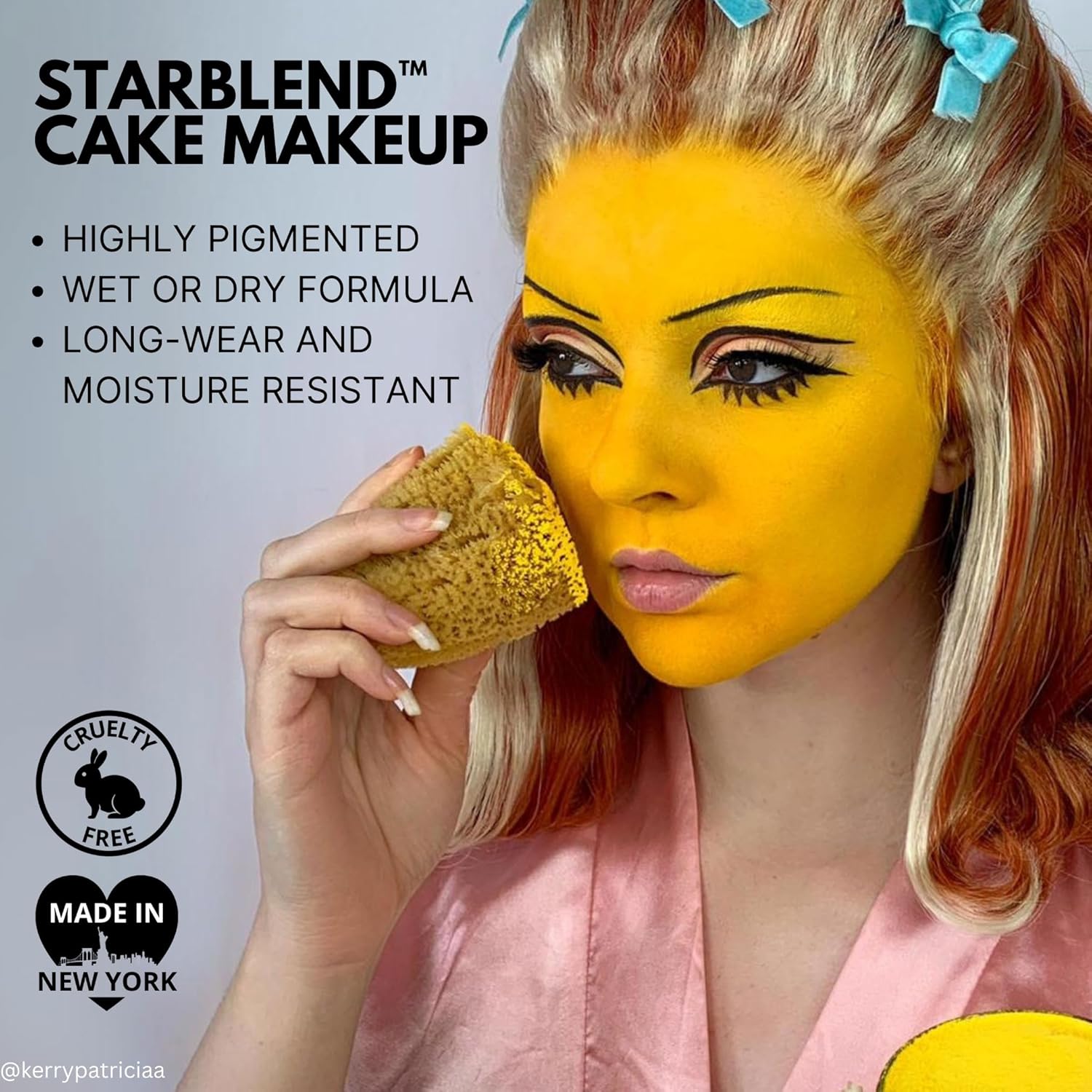 Mehron Makeup StarBlend Cake Makeup | Wet/Dry Pressed Powder | Powder Foundation | Purple Face Paint & Body Paint 2 oz (56g) - Image 3