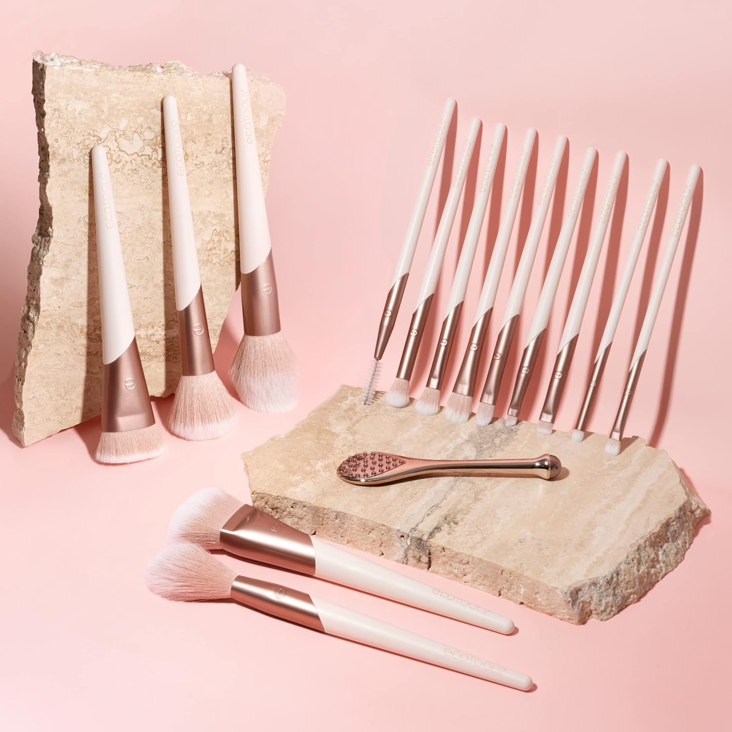 EcoTools Luxe Exquisite Eye Makeup Brush Kit, For Eyeshadow, Eyeliner, & Brow Makeup, Professional Eye Brush Set, Eco-Friendly Makeup Tools, Synthetic Bristles, Cruelty Free & Vegan, 6 Piece Set - Image 8