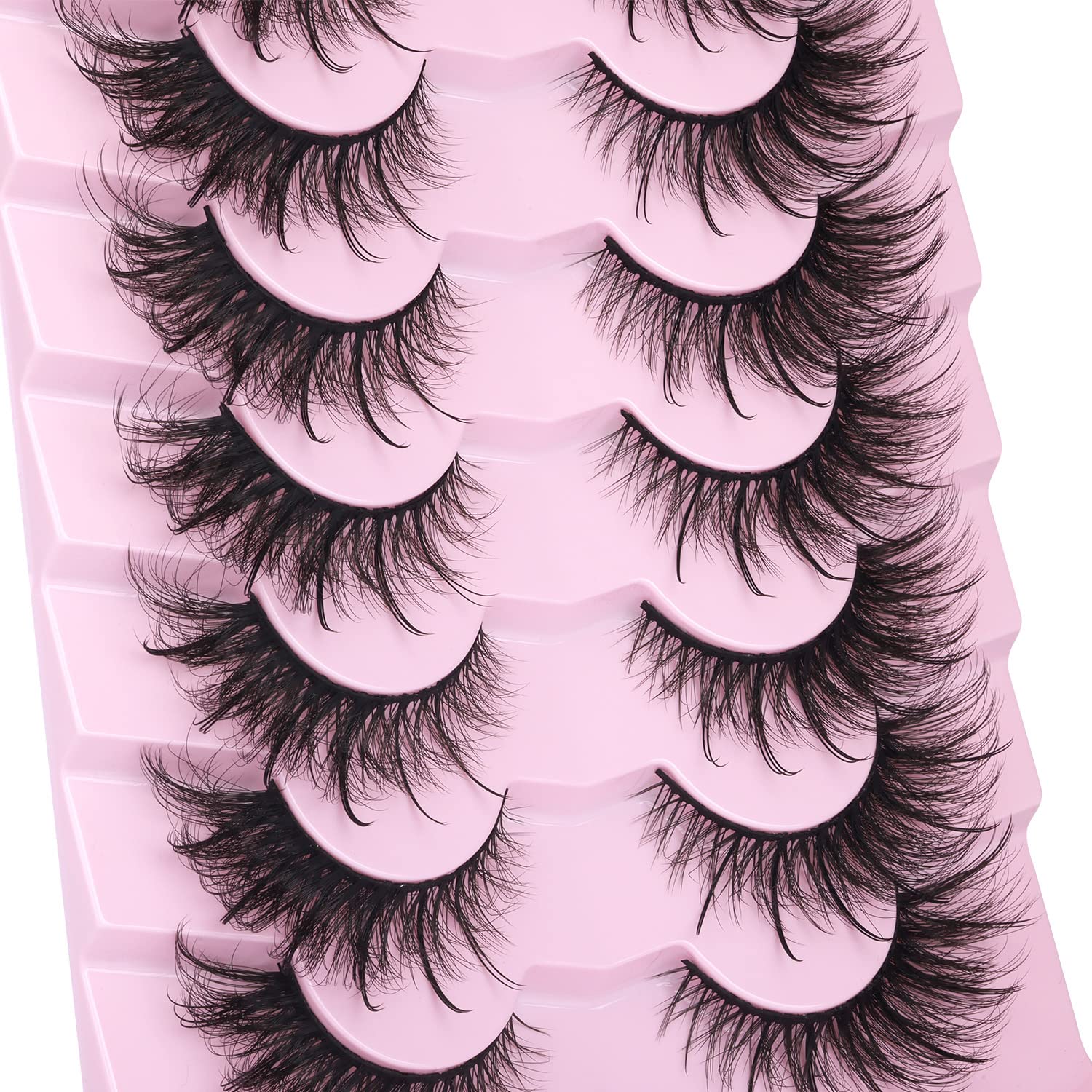 Fox Eye Lashes Wispy Faux Mink Lashes Volume Fairy Cat Eye Lashes That Look Like Extensions Spiky Fake Eyelashes Natural Look - Image 6