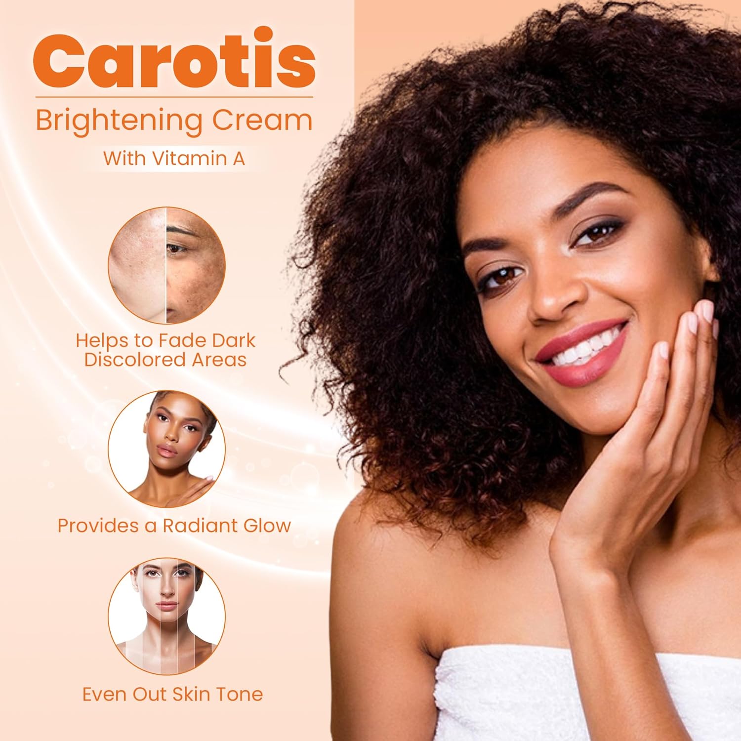Skin Brightening Cream – 300ml / 10.14fl oz – 7 Day Night Cream for Uneven Skin Tone, with Vitamin A - Image 3