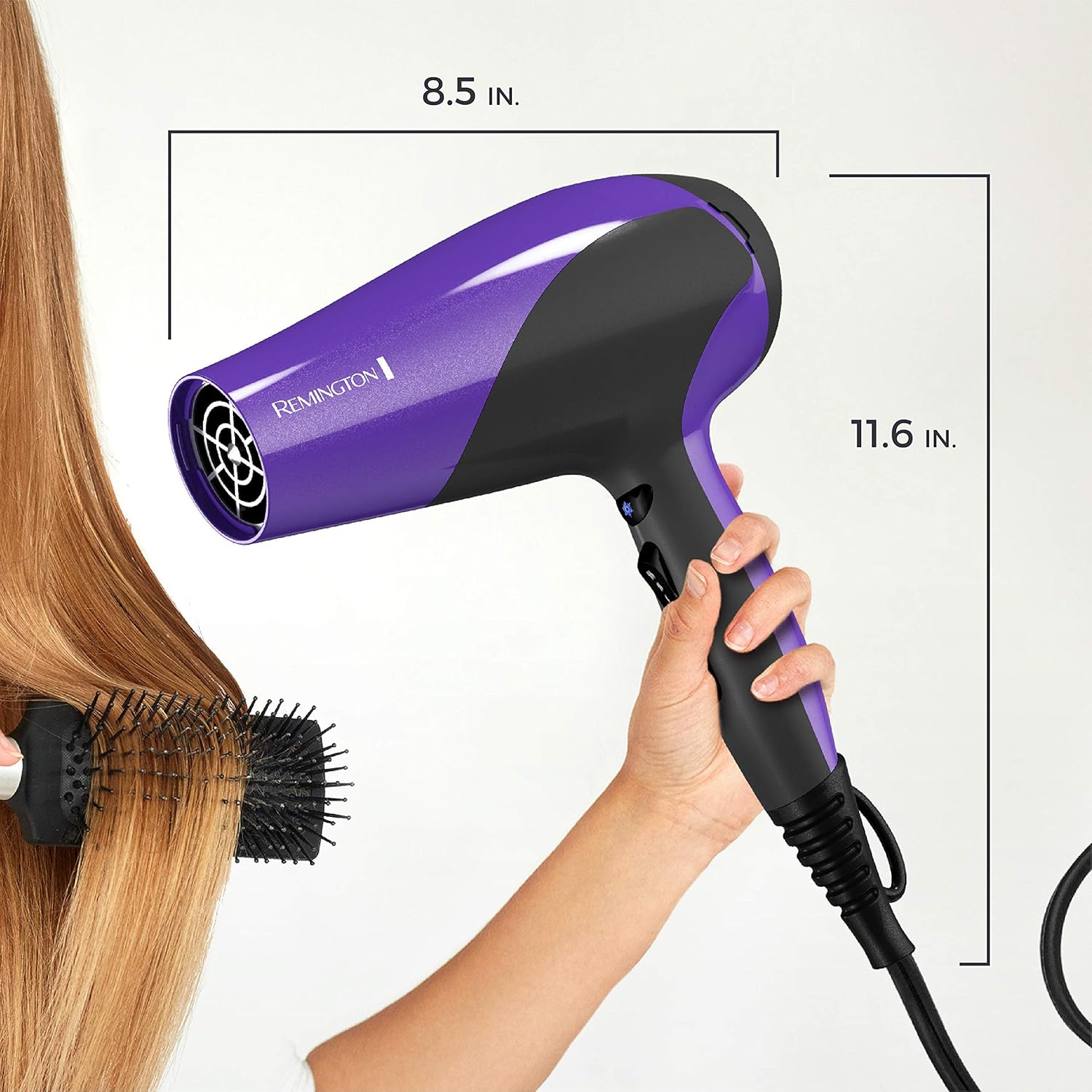 Remington Damage Protection Hair Dryer with Ceramic + Ionic + Tourmaline Technology,Purple, 3 Piece Set - Image 7