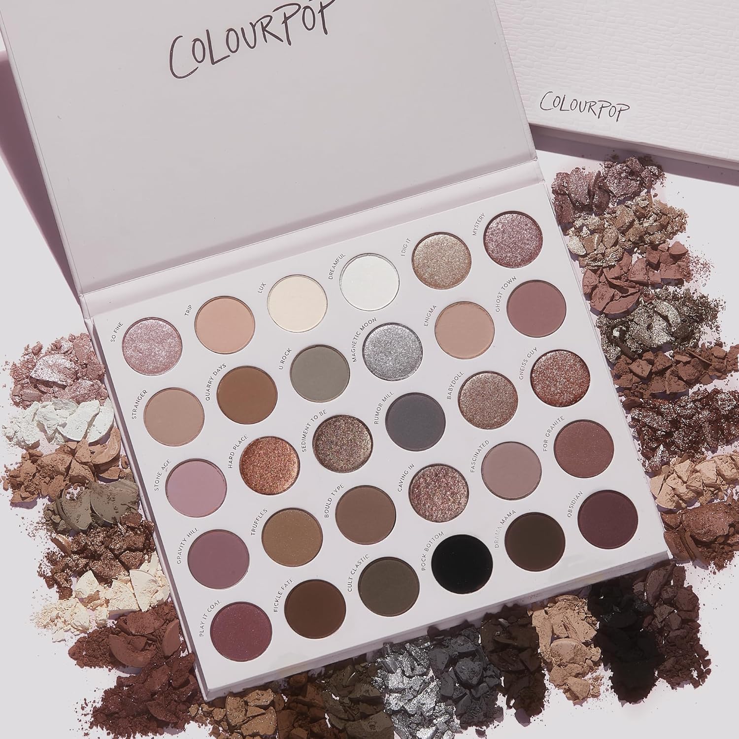 ColourPop Stone Cold Fox Eyeshadow Palette - 30 Pan Cool Tone Eye Makeup Palette with Matte & Metallic Finishes - High-Pigment Eye Makeup with a Long-Wearing Formula (1.16 oz) - Image 7