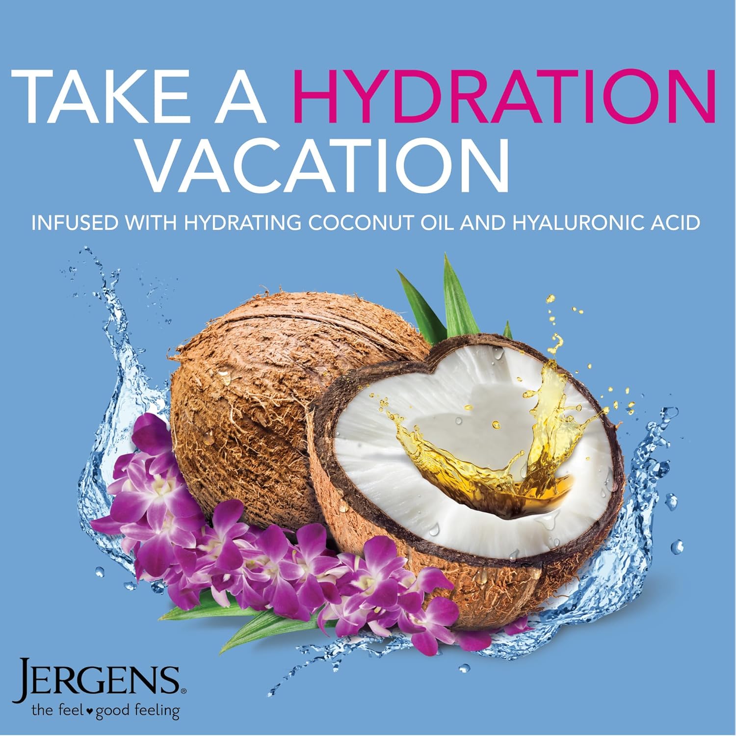 Jergens Wet Skin Body Lotion with Coconut Oil, In Shower Lotion for Dry Skin, Fast-Absorbing, Non-Sticky, Dermatologist Tested, 10 Ounce - Image 3