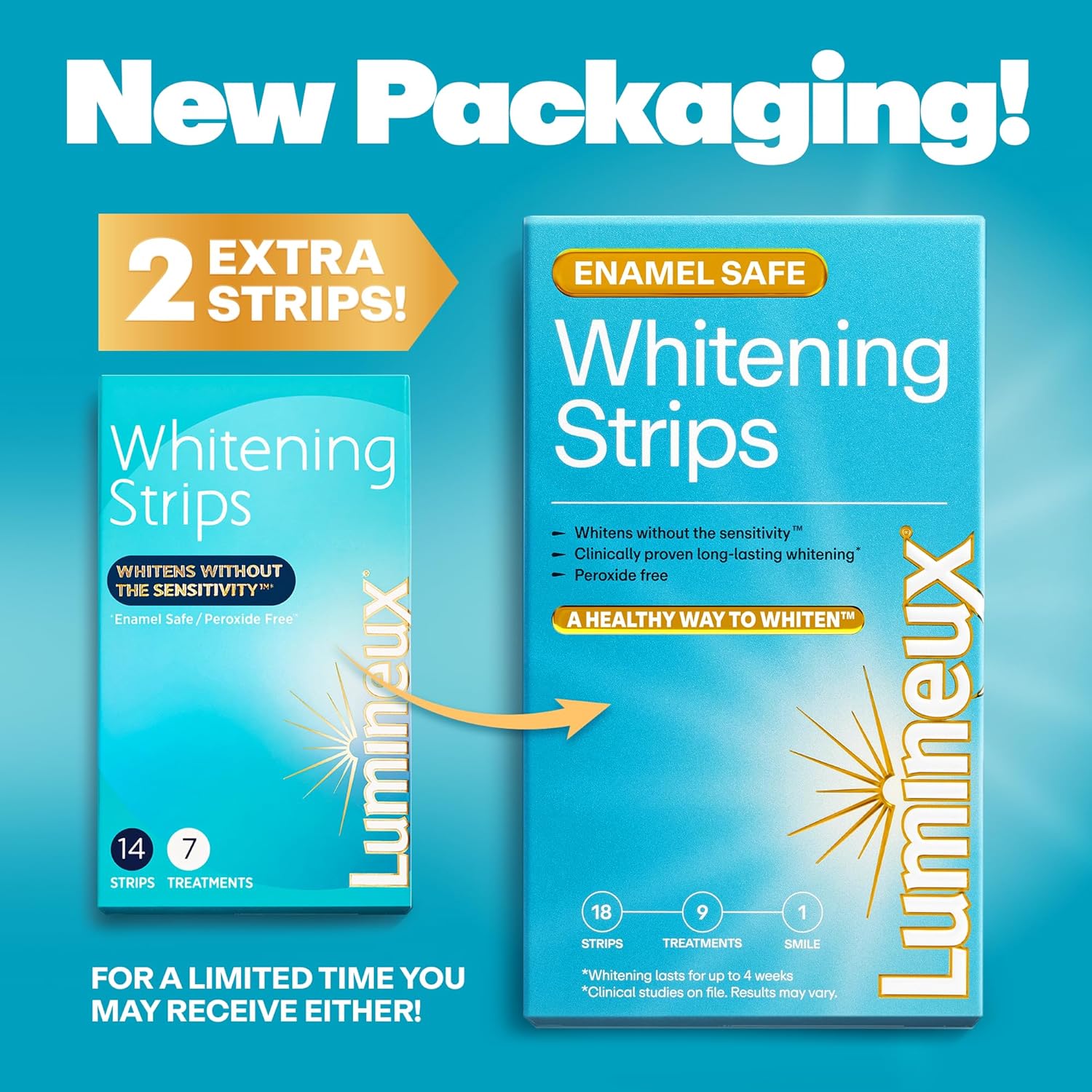 Lumineux Teeth Whitening Strips 9 Treatments – Peroxide Free - Enamel Safe for Whiter Teeth - Whitening Without The Sensitivity - Dentist Formulated - Sensitivity Free - Image 2