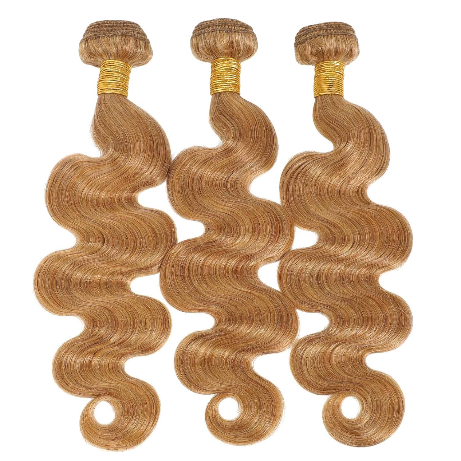 ALHER Honey Blonde Bundles with Frontal Human Hair Body Wave, 10A Color #27 Sun-kissed Vibe Golden Blonde Real human hair bundles with 13X4 HD lace frontal Closure Ear to Ear Melt Well 14 16 18+14 In - Image 9
