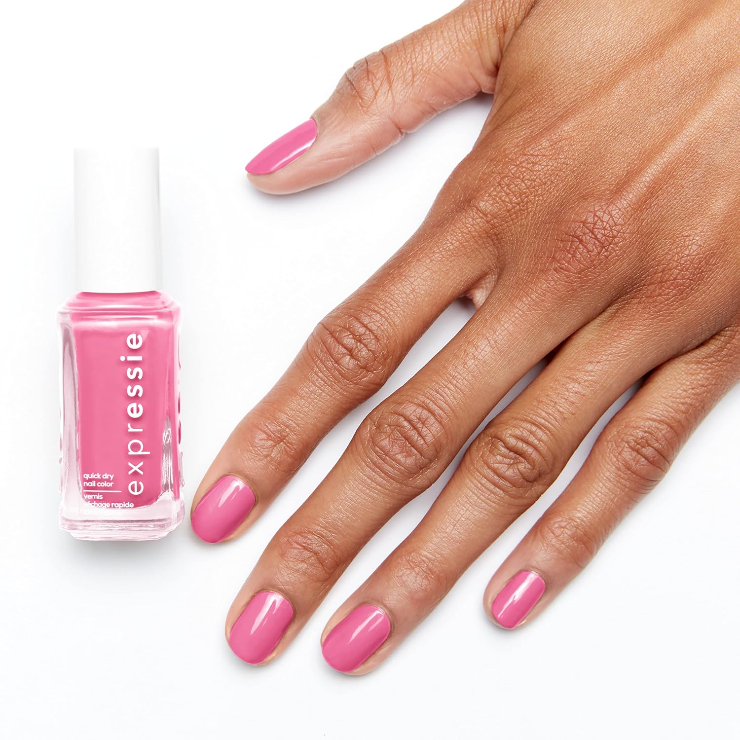essie Expressie Nail Polish, Quick-Dry Bubblegum Pink Nail Polish, Vegan, Makin' Moves, 0.33 fl oz - Image 8