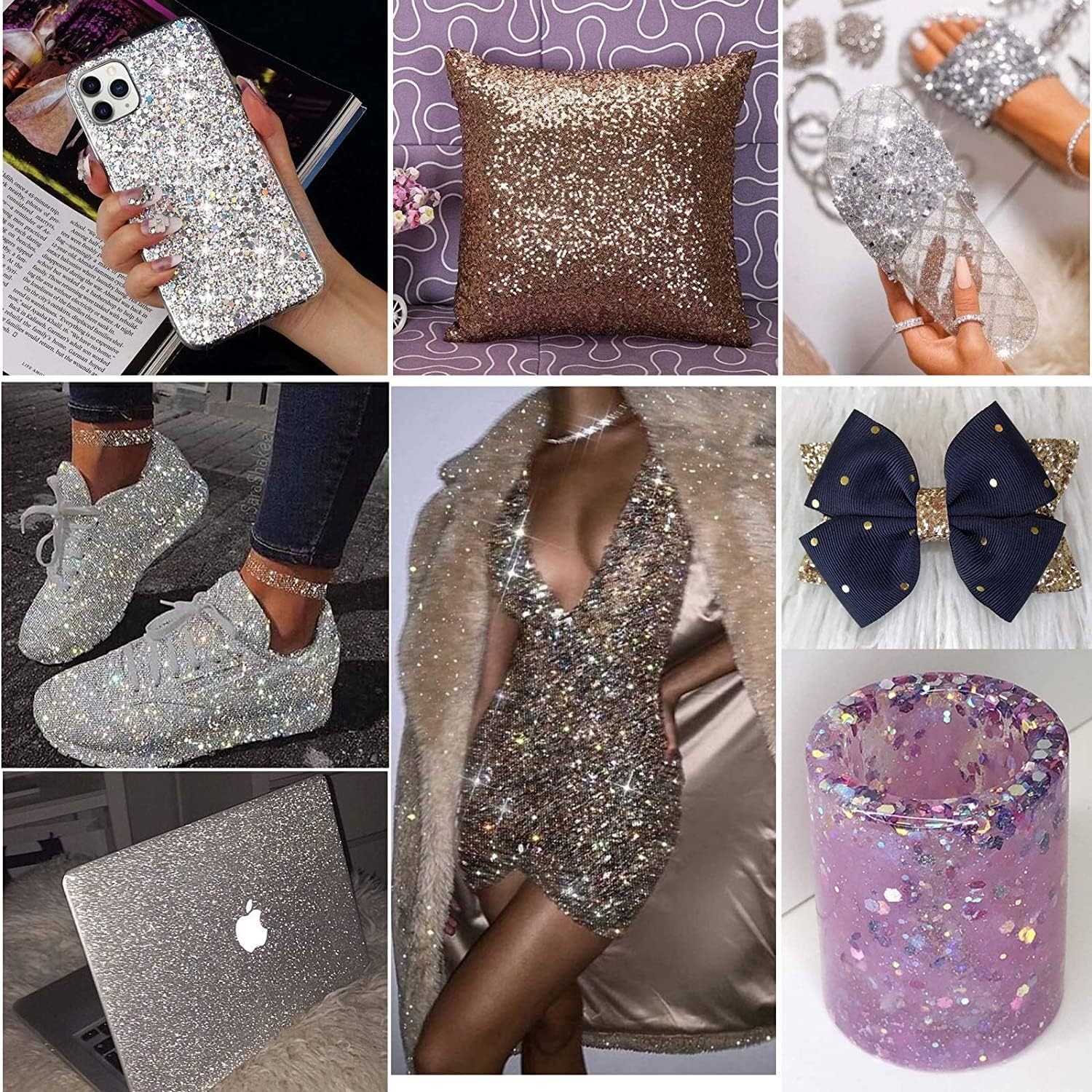 45 Colors Eyeshadow Makeup Nail Art Pigment Glitter Dust Powder Set - Image 7