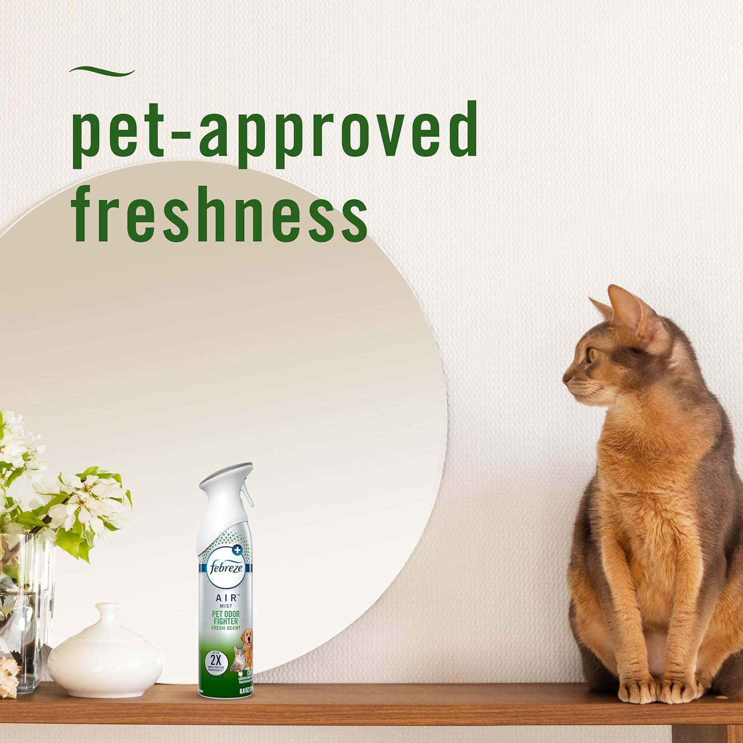 Febreze Air Mist Air Freshener Spray, Odor-Fighting Room Spray, Air Fresheners for Home and Bathroom and Kitchen, Aerosol Can, HD Pet Odor Fighter Scent, 8.8oz, 3 Count - Image 5