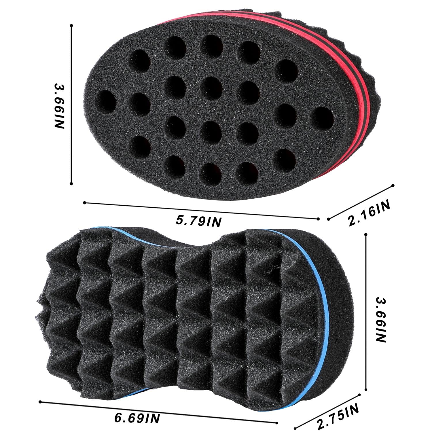 3Pcs Hair Styling Set for All - Curl Brush, Twist Sponge for Textured Hair with Metal Pick - Image 4