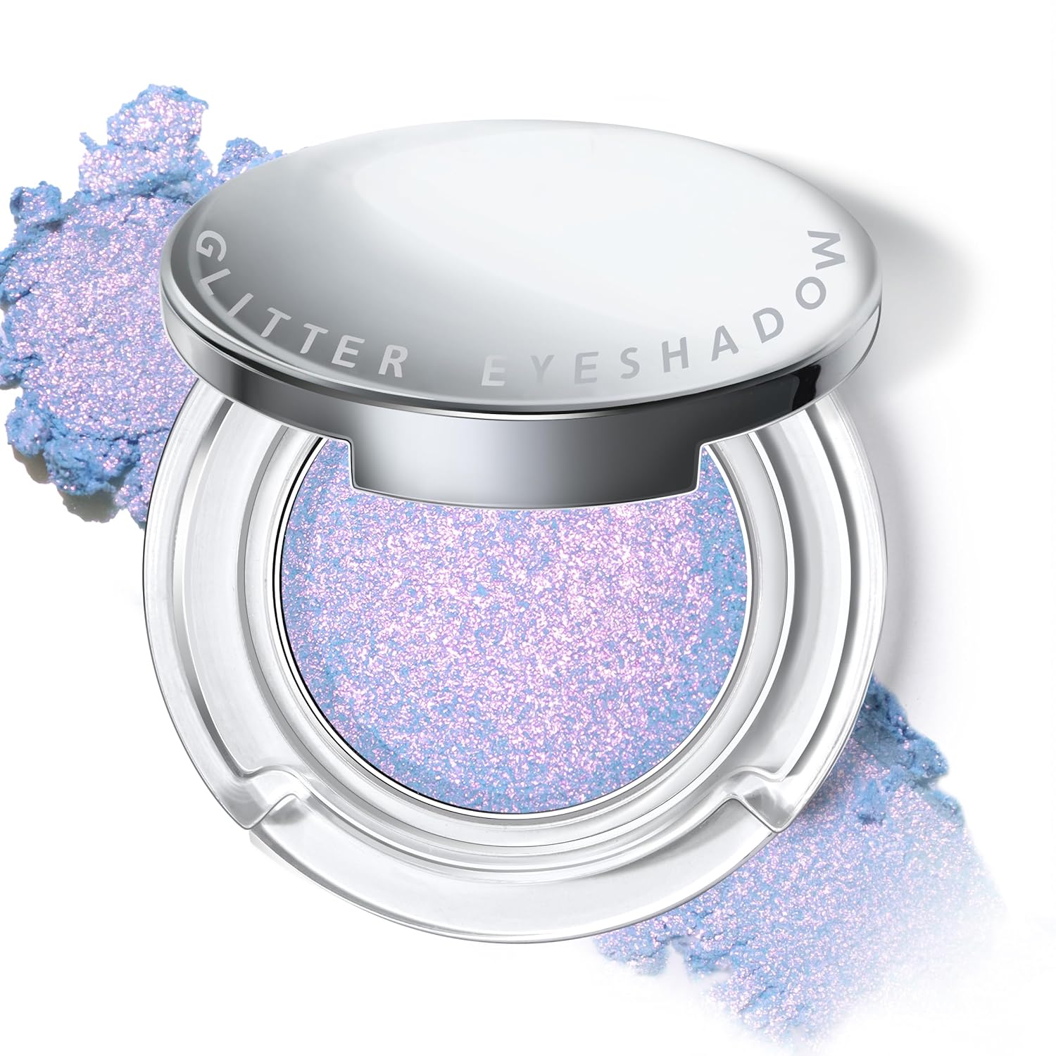 Chameleon Purple Blue Glitter Eyeshadow, Multichrome Color Shifting Single Eyeshadow, Holographic Sparkling Inner Corner Eye Highlighter Shimmer Eye Makeup Palette 03