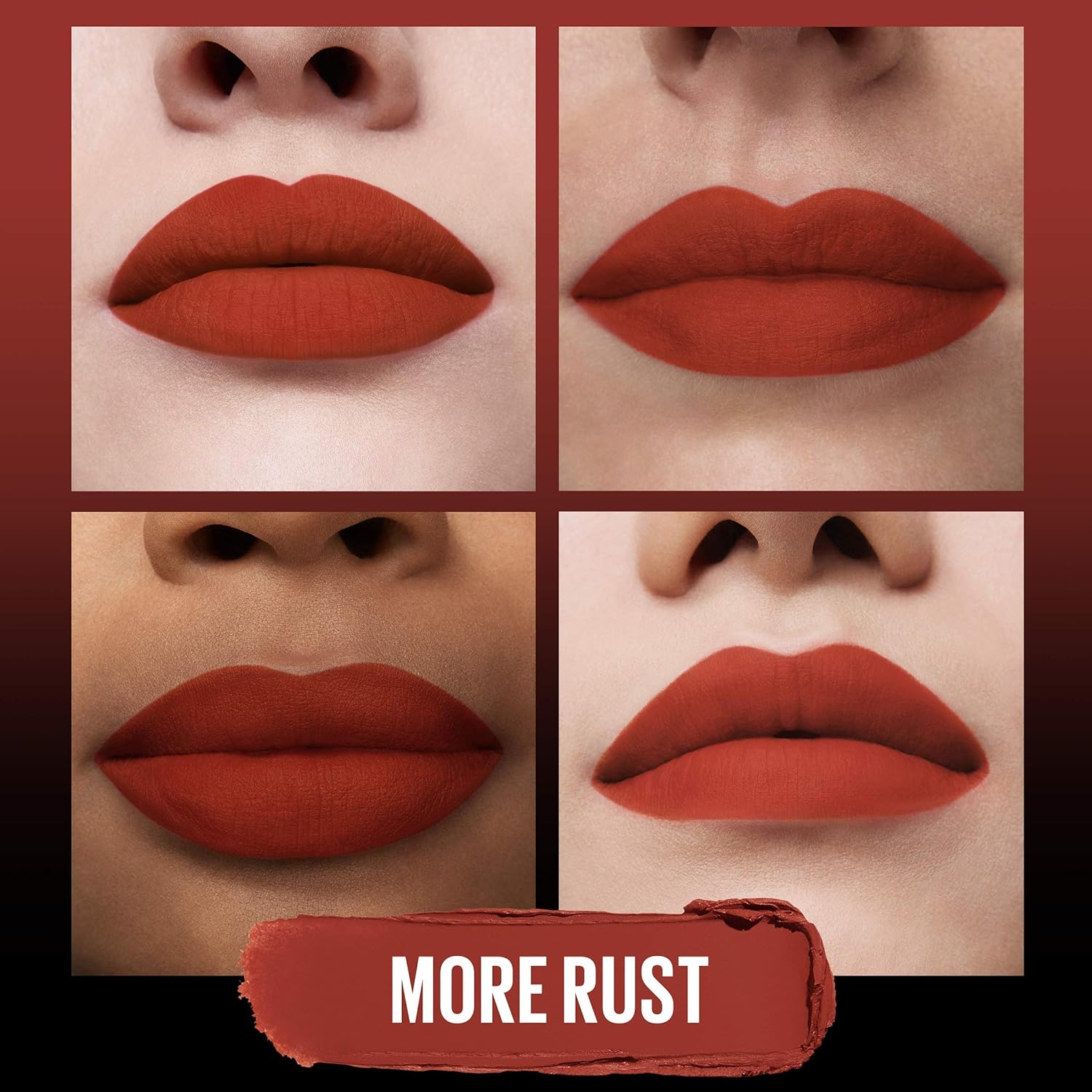 Maybelline Color Sensational Ultimatte Matte Lipstick, Non-Drying, Intense Color Pigment, More Rust, Rusty Red, 1 Count - Image 3
