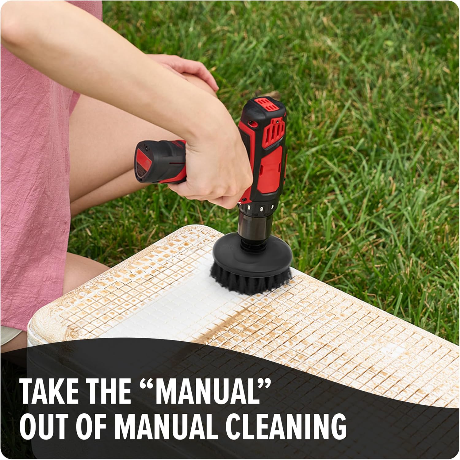 Dirt Devil Hard Bristle Cleaning Brush Set, 2 Piece, 2" and 3.5" Brushes Included, for Use on Brick, Grout, Cast Iron and More, Heavy Duty Cleaning, Scrubber Brush Drill Attachment for Cleaning - Image 4
