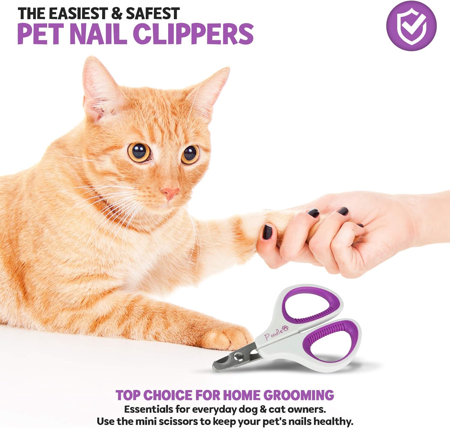 Cat Nail Clipper, Dog Nail Trimmers – Pet Claw Scissors for Cats, Dogs, Rabbits & Small Animals – Sharp Stainless Steel Professional Grooming Tool - Gentle Yet Effective - Image 4