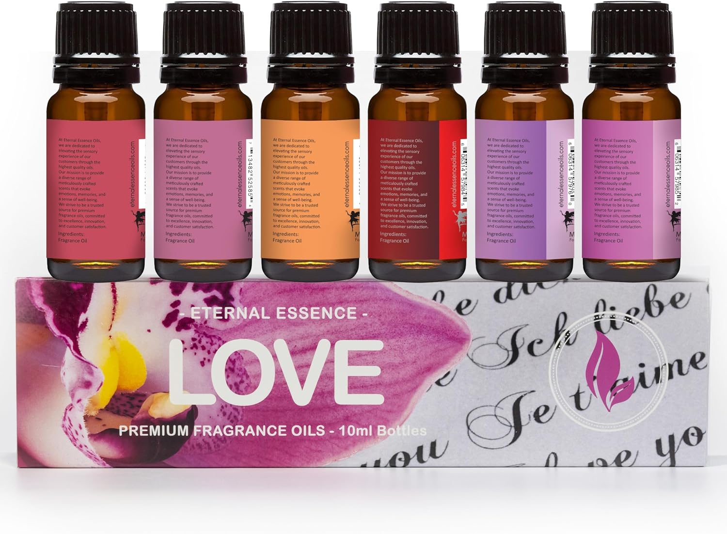 Eternal Essence Oils Love Set of 6 Premium Fragrance Oils - Rose, PS I Love You, Amber Romance, Secret Crush, Forever Yours and Sugar Kiss - for Diffusers, Candle & Soap Making, & Aromatherapy - 10ML - Image 6