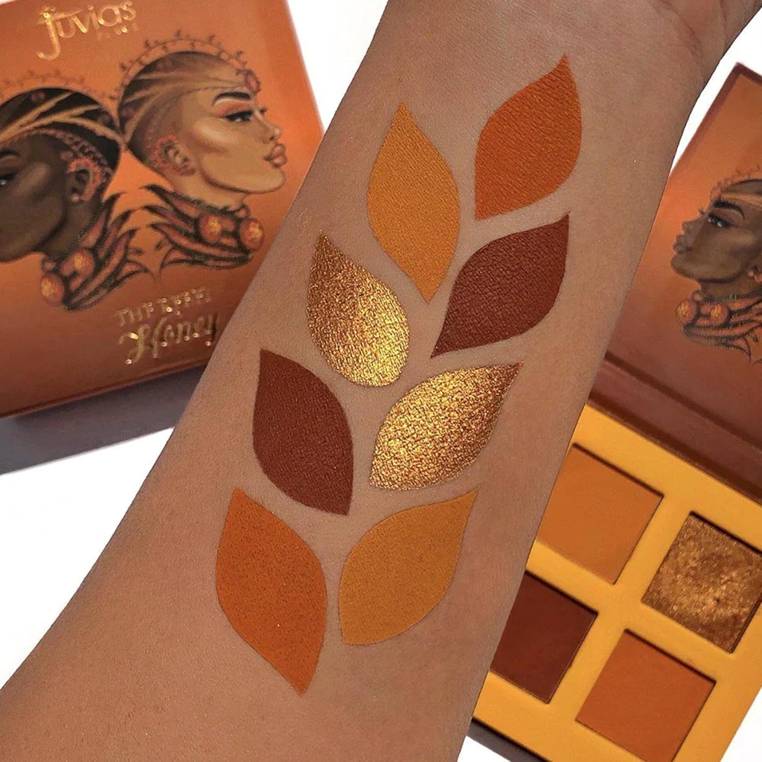 Juvia's Place Rebel Quad Honey Eyeshadow Palette - Shades of 4, Professional Eye Makeup, Pigmented Makeup Palette for Eye Color & Shine, Pressed Eyeshadow Cosmetics - Image 6