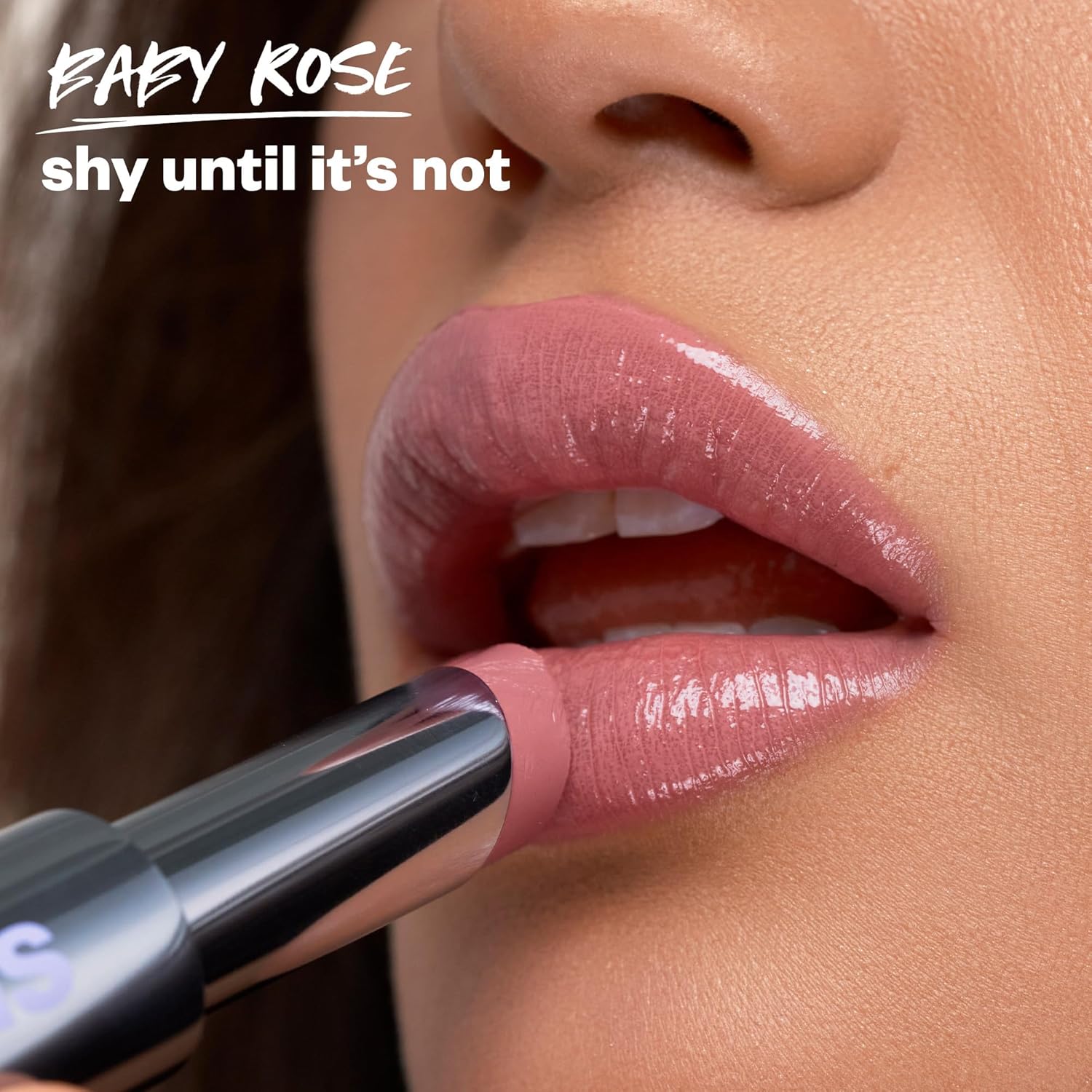 Kosas Wet Stick Moisturizing Shiny Sheer Lipstick with Ceramides, Hyaluronic acid, Peptides and Mango Butter - Soothes, Softens, and Moisturizes Lips – Baby Rose - Image 3