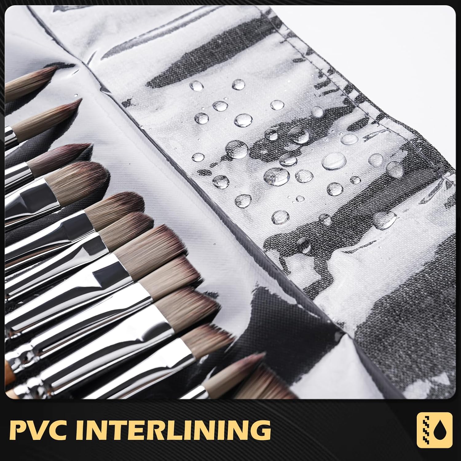 Acrylic Paint Brush Set, Golden Maple 25 PCS Paint Brushes for Acrylic Painting Oil Watercolor & Canvas,Enhanced Synthetic Brush Set with Cloth Roll and Palette Knife - Image 7