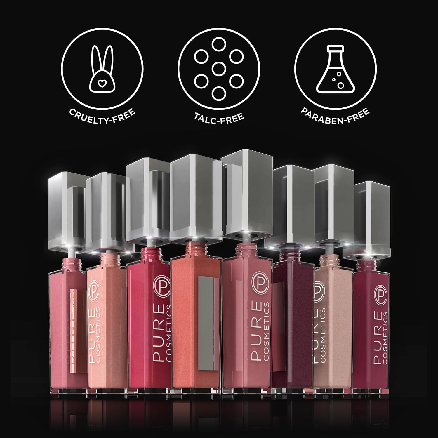Pure Cosmetics Pure Illumination Lip Gloss - LED-lit Applicator w/Side Mirror - Non-Sticky, Moisturizing & Hydrating Lip Glosses - Soothes & Heals Dried Chapped Lips (Classy) - Image 6