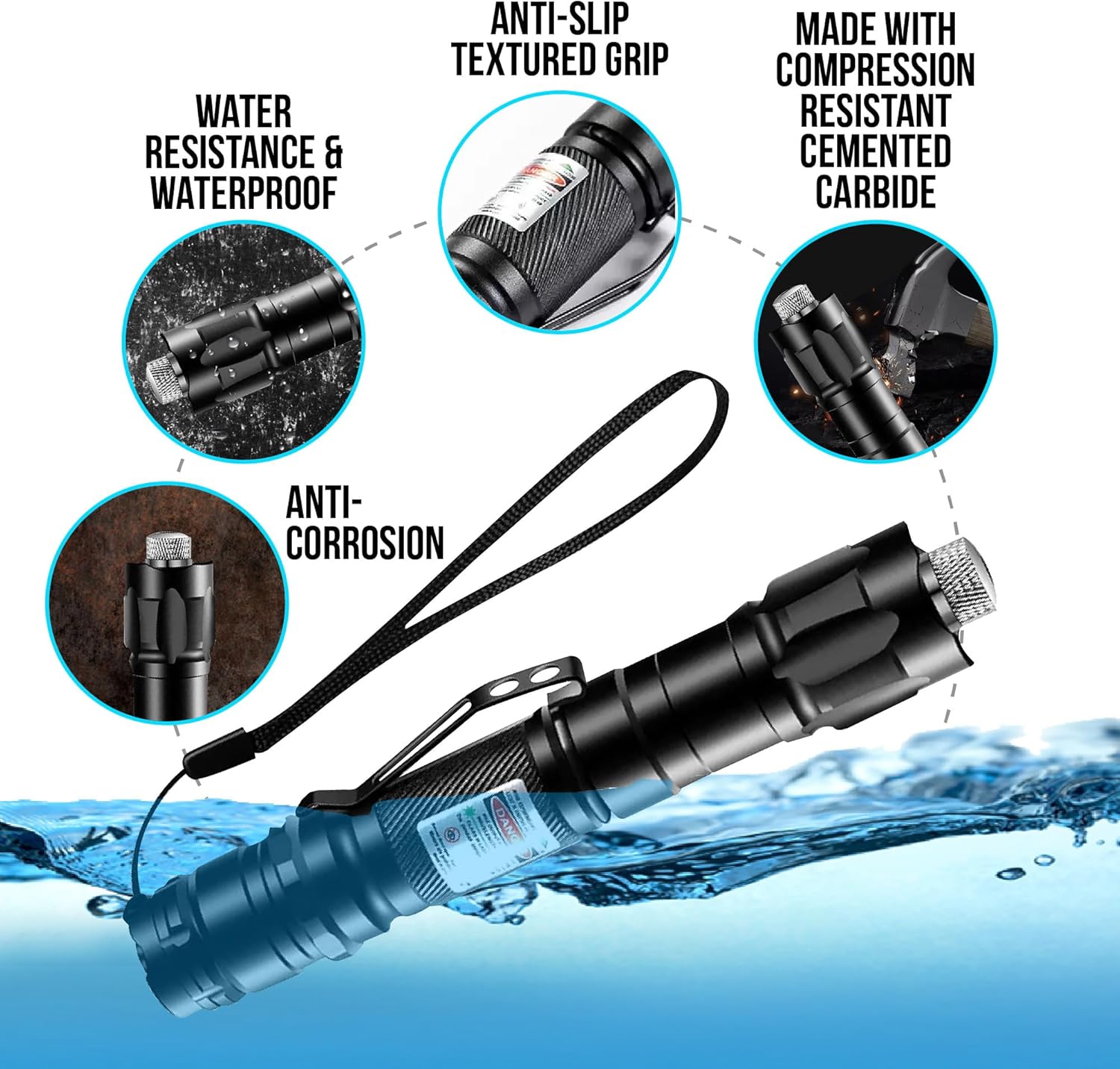 Green Laser Pointer | High Power Laser Pointer | Rechargeable Tactical Laser Pointer | Long Range Laser Pointer and Carrying Case - Image 2