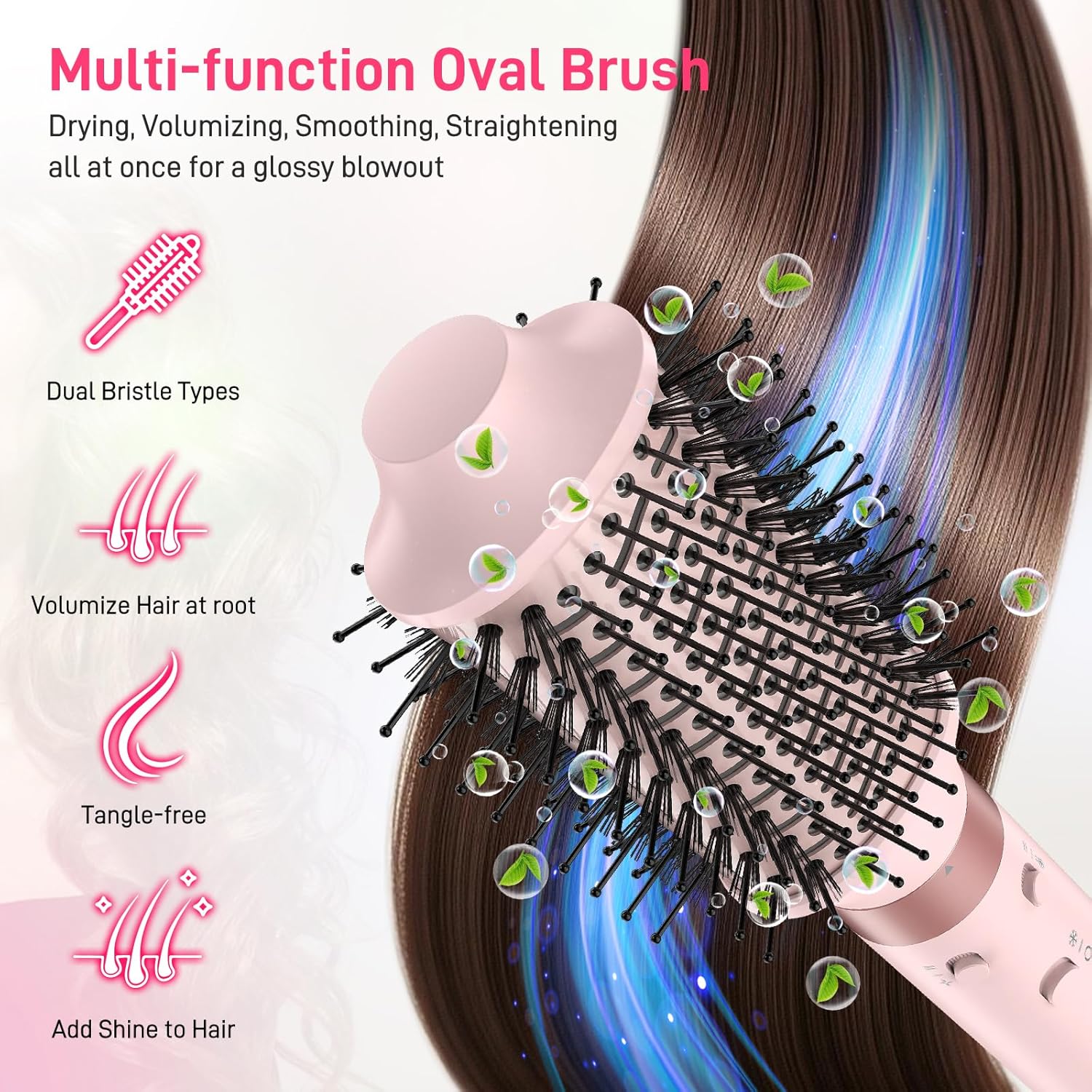 Dual Voltage 5 in 1 Hair Dryer Brush for Volume, Straightening, Drying and Travel Case included - Image 9