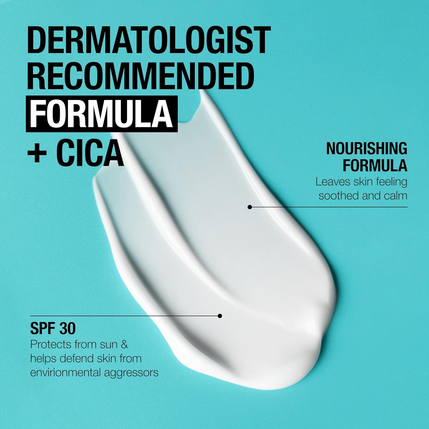 Neutrogena Ultra Gentle Daily Facial Moisturizer with SPF 30 Sunscreen with CICA, Lightweight Face Lotion with Broad Spectrum SPF 30 for Normal to Sensitive Skin, Fragrance-Free, 3.4 fl. oz - Image 4