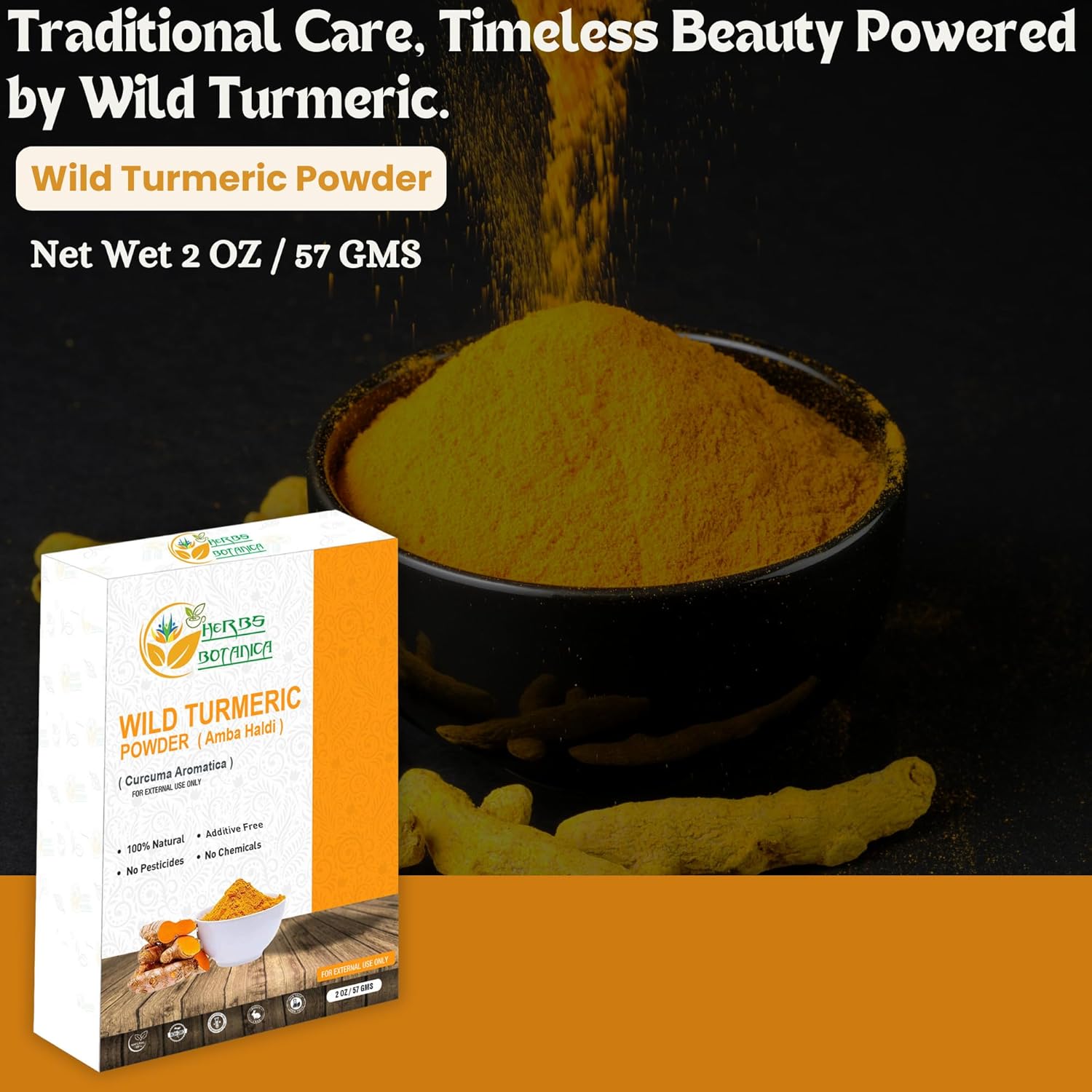 Wild Turmeric Powder 100% Pure & Natural Kasturi Haldi for Face, Skin Care & DIY Beauty Natural Face Mask Powder 2 oz - Image 4