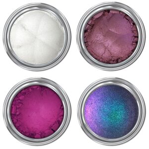 Concrete Minerals Variety Collection, Silky- Smooth and Highly Pigmented Cosmetics, 100% Vegan and Cruelty Free, Loose Mineral Eyeshadow Powder, Handmade in USA (Masquerade)