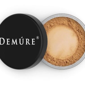 Demure Mineral Make Up, Medium Dark Warm Mineral Foundation Makeup, Concealer Makeup, Natural Makeup Made with Pure Crushed Minerals, Loose Face Powder.