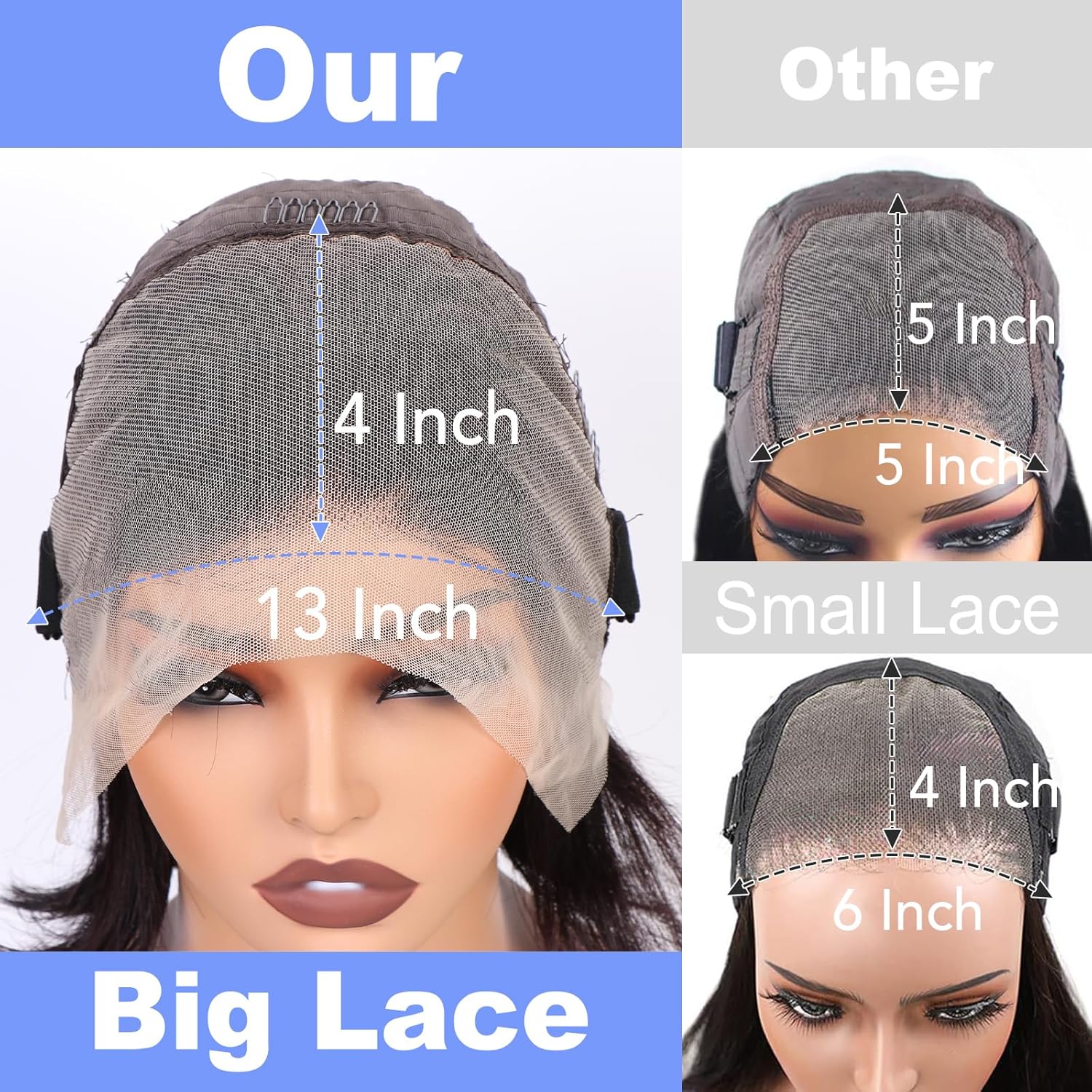 Bob Wig Human Hair 180% Density 13x4 HD Transparent Lace Front Wigs Human Hair Pre Plucked Short Bob Glueless Straight Wigs Human Hair for Women Natural Black 10 Inch - Image 5