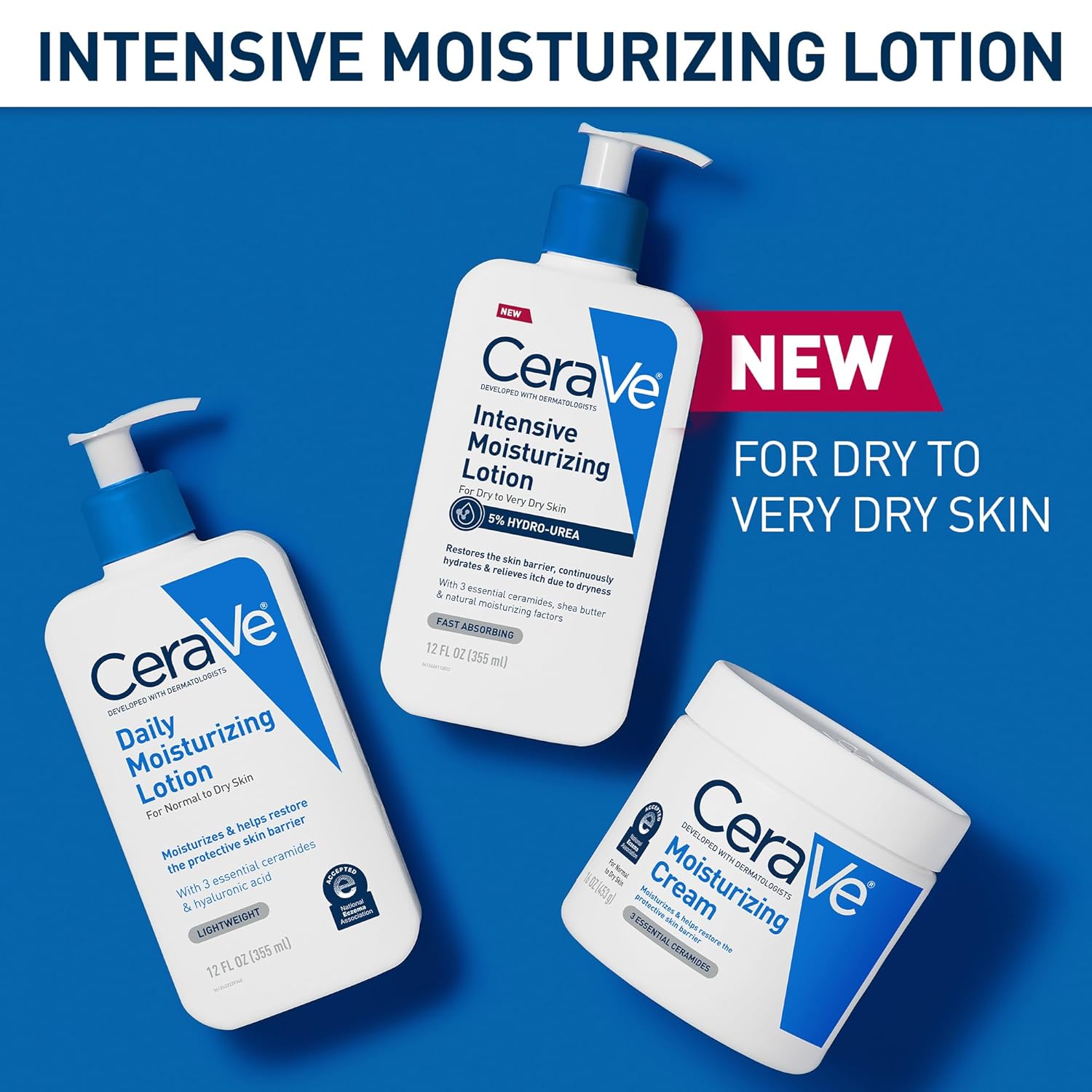CeraVe Intensive Moisturizing Lotion, Hydro-Urea + Shea Butter, Body Lotion For Dry Skin, Relieves Signs Of Extra Dry Skin, Non Greasy Hydrating Cream For Rough, Tight, Red & Itchy Skin, 8oz - Image 4