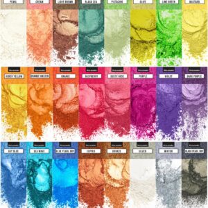 Mica Powder for Epoxy Resin – Pigment Powder for Nails – Epoxy Resin Color Pigment – Soap Making Dye – Mica Pigment Powder 24 Colors Set