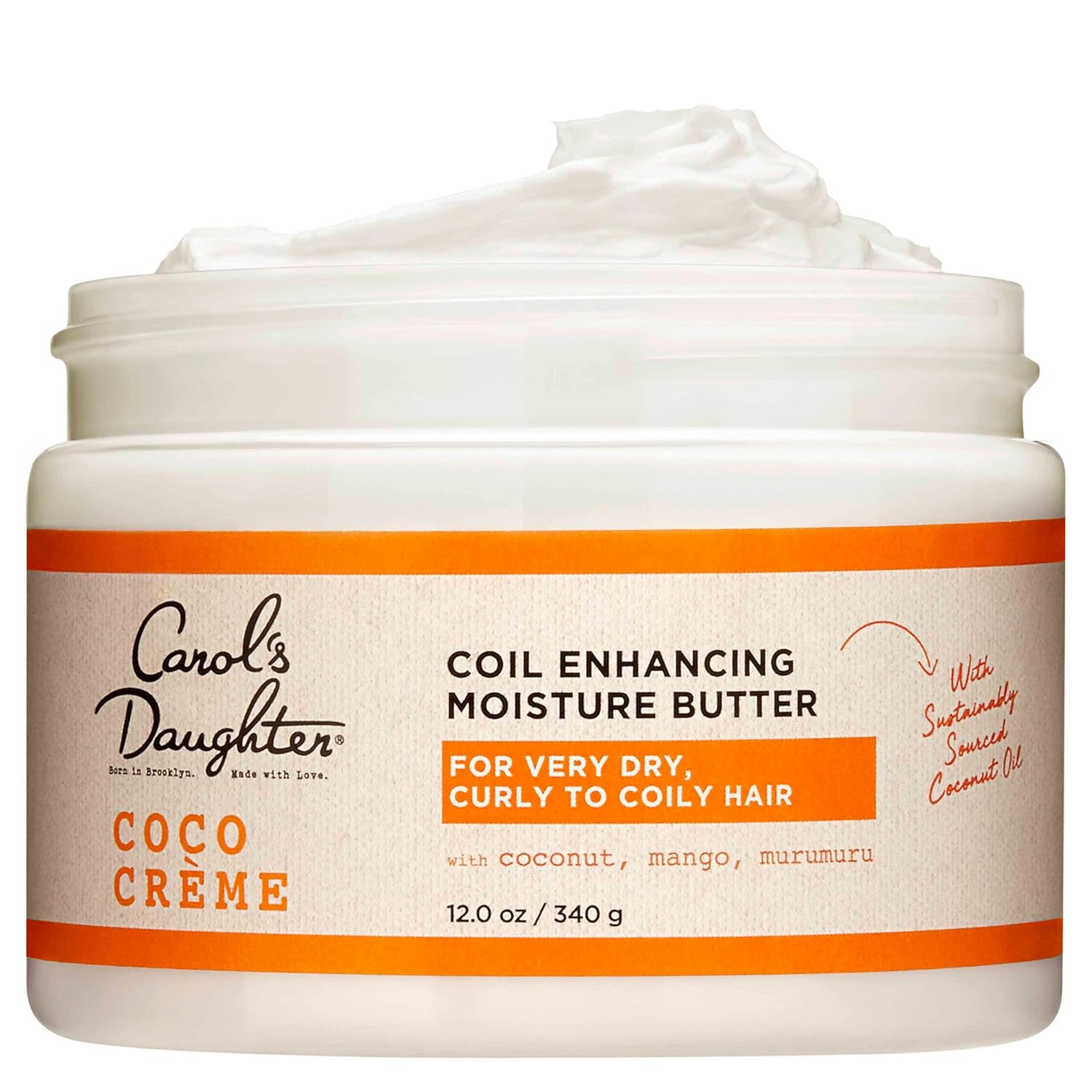 Carol's Daughter Coco Creme Coil Enhancing Moisture Butter, with Coconut Oil and Mango Butter, for Very Dry Curly Hair, Paraben and Silicone Free, 12 oz - Image 2