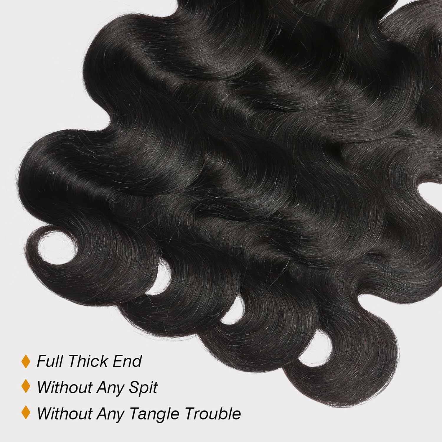 12A Human Hair Bundles 22 24 26 Inch Body Wave Bundles Human Hair 100% Unprocessed Brazilian Virgin Hair Quick Weave Extensions Natural Black - Image 5