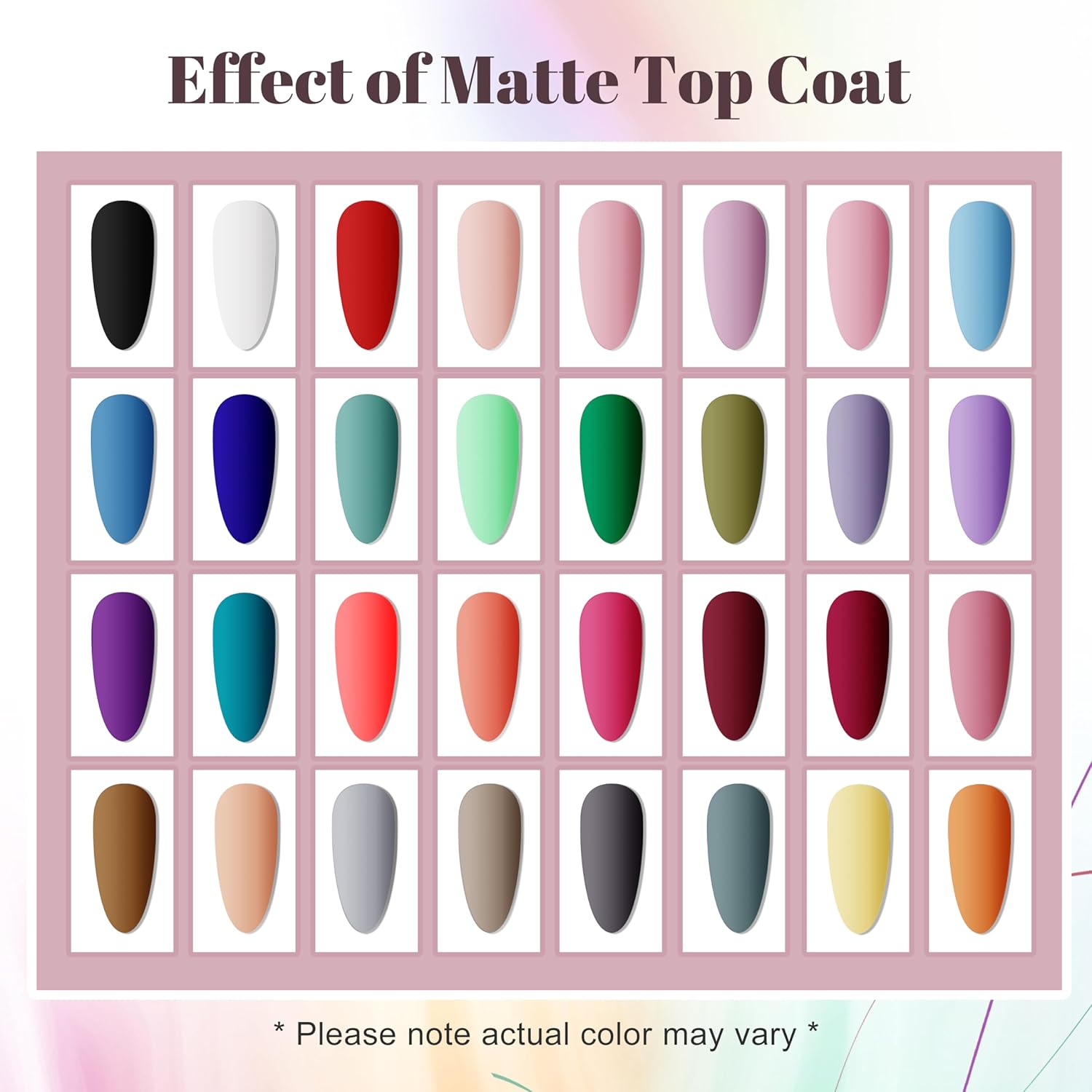JODSONE 36 PCS Gel Nail Polish Set-32 Colors Gel Polish Kit Base Coat Glossy Matte and Glitter Top Coat Nail Polish Set Green Blue Red Pink Collection Gifts for Women - Image 4