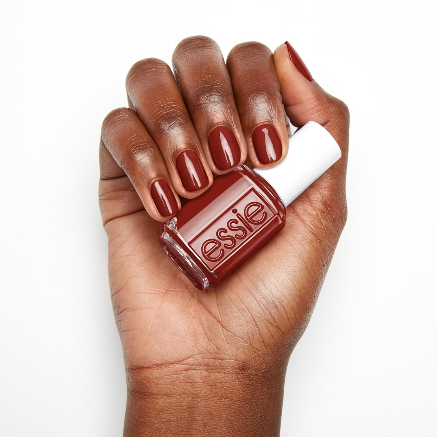 essie Nail Polish, Salon-Quality Deep Red-Brown Nail Polish, Vegan, Bed Rock & Roll, 0.46 fl oz - Image 10