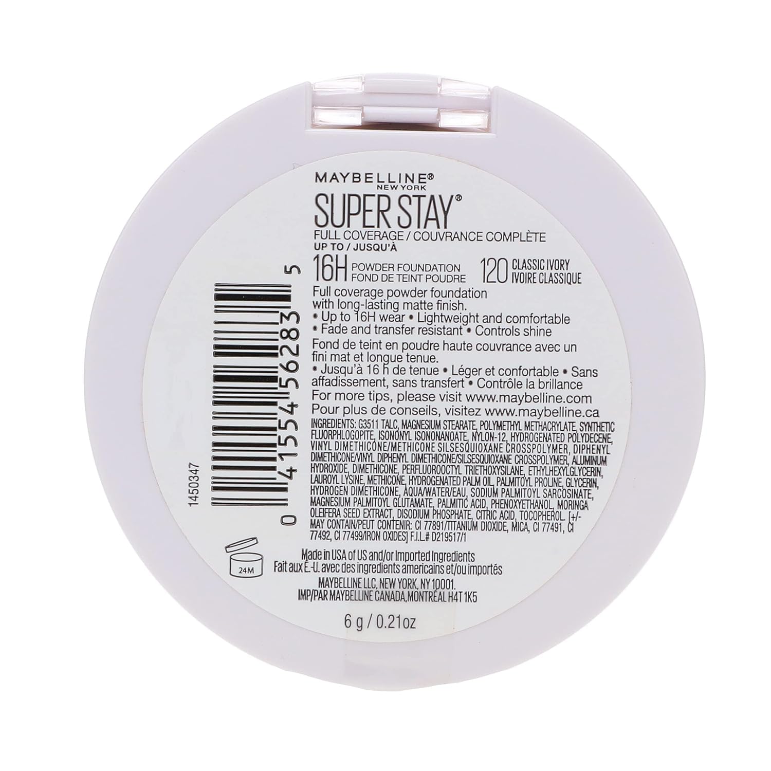 Maybelline New York Super Stay Full Coverage Powder Foundation Makeup, Up to 16 Hour Wear, Soft, Creamy Matte Foundation, Classic Ivory, 1 Count - Image 9