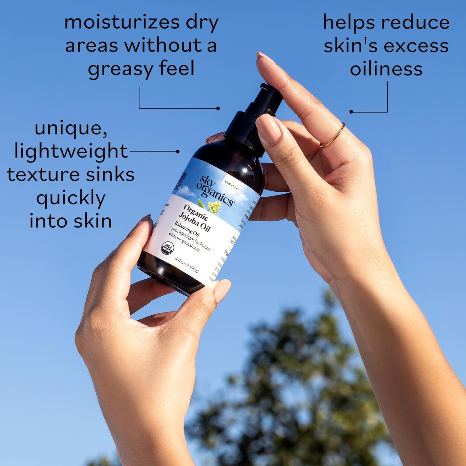 Sky Organics Organic Jojoba Oil for Face, Balancing Oil for Light Hydration & Helps Reduce Excess Oiliness, Suitable For Oily, Combination and Blemish-Prone Skin, 100% Pure & Cold-Pressed, 4 fl. Oz with ebook - Image 4