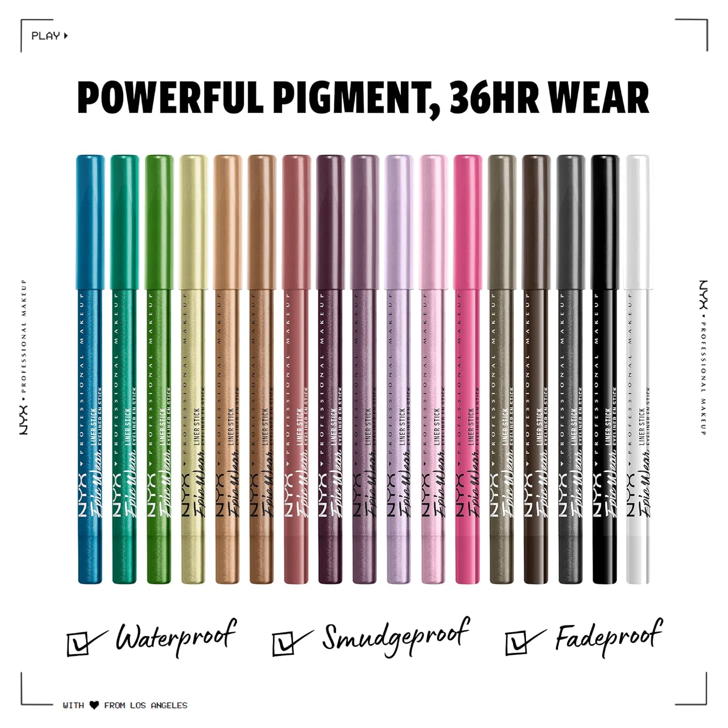NYX PROFESSIONAL MAKEUP Epic Wear Liner Stick, Long-Lasting Eyeliner Pencil - Black Metal - Image 2