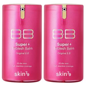 SKIN79 Super Plus Beblesh Balm Pink BB Cream 40g, 2 Pack, US Version K Beauty Flawless Radiant Base Foundation Makeup Blemish Cover Tinted Moisturizer Pink 21 color