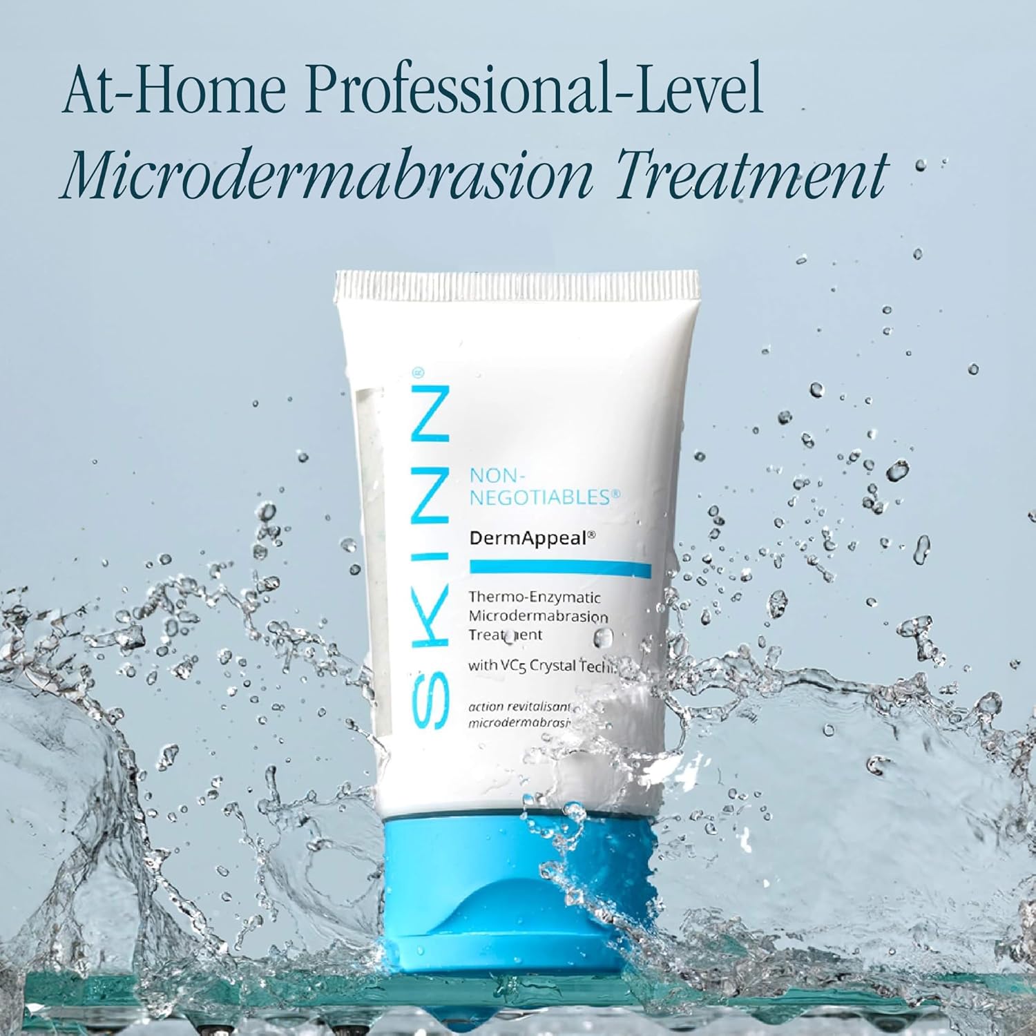 SKINN DermAppeal® Microdermabrasion Treatment for Smoother, Brighter, and Clearer Skin, 2oz - Exfoliating Facial Scrub Removes Dead Skin and Smooths Wrinkles and Fine Lines for Flawless, Glowing Skin - Image 3