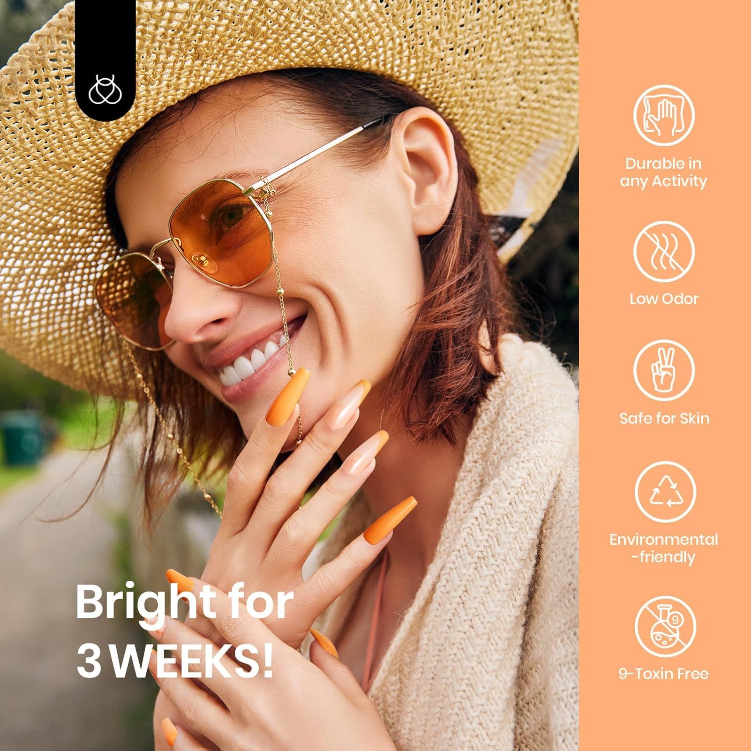 Beetles Burnt Orange Gel Nail Polish, 15Ml Light Persimmon Polish Orange Nail Polish Gel Tropical Soak Off Uv Led Nail Lamp Manicure Salon Diy at home Gift for Women - Image 5