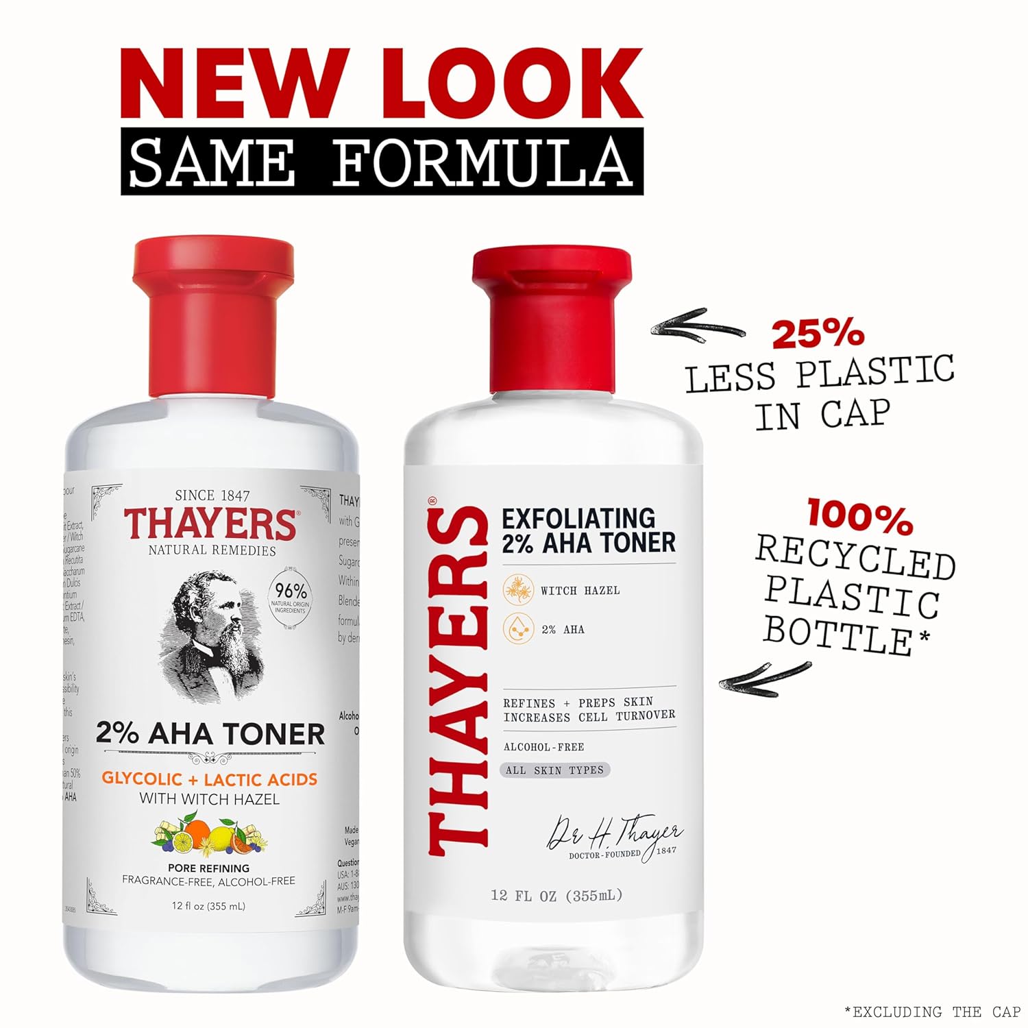 Thayers 2% AHA Exfoliating Toner with Glycolic Acid, Lactic Acid and Witch Hazel, Smoothing and Pore Refining Skin Care for All Skin Types, 12 Fl Oz - Image 2