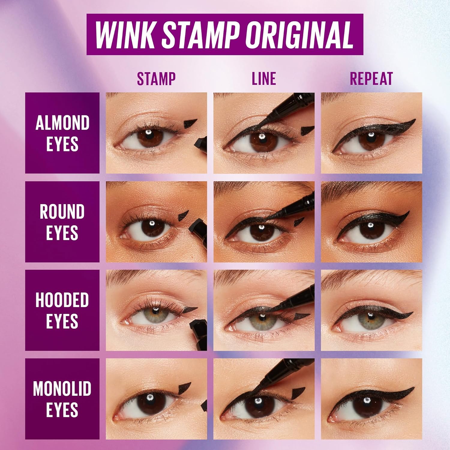 Kaja Winged Eyeliner Set - Wink Stamp Original | with Avocado Extract, Double-ended Wing, Smudge-Proof, Waterproof, Eye Irritation Tested, Long Lasting Pencil, Colorstay, Matte Finish, Cat Eye Look - Image 4